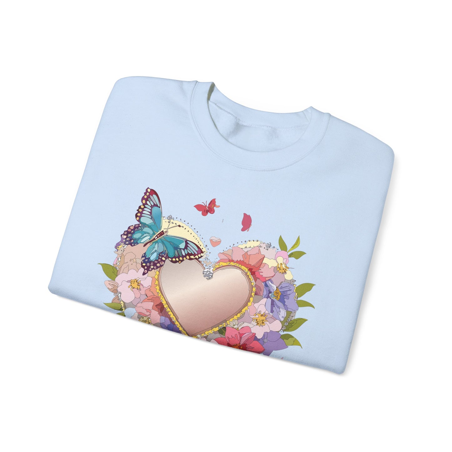 Floral Heart Sweatshirt, Floral Love Sweatshirt, Valentine's Day Sweatshirt, Heart Floral Sweatshirt