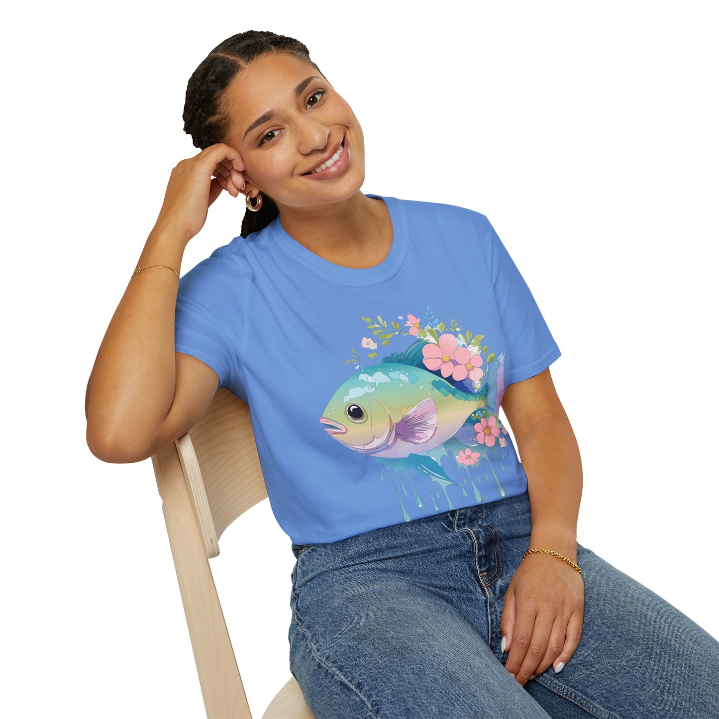 Fish Art Design Shirt, T Shirt with Fish, Graphic Shirt, Tee Shirt with Graphic Design, Shirt with Fish Graphic Art