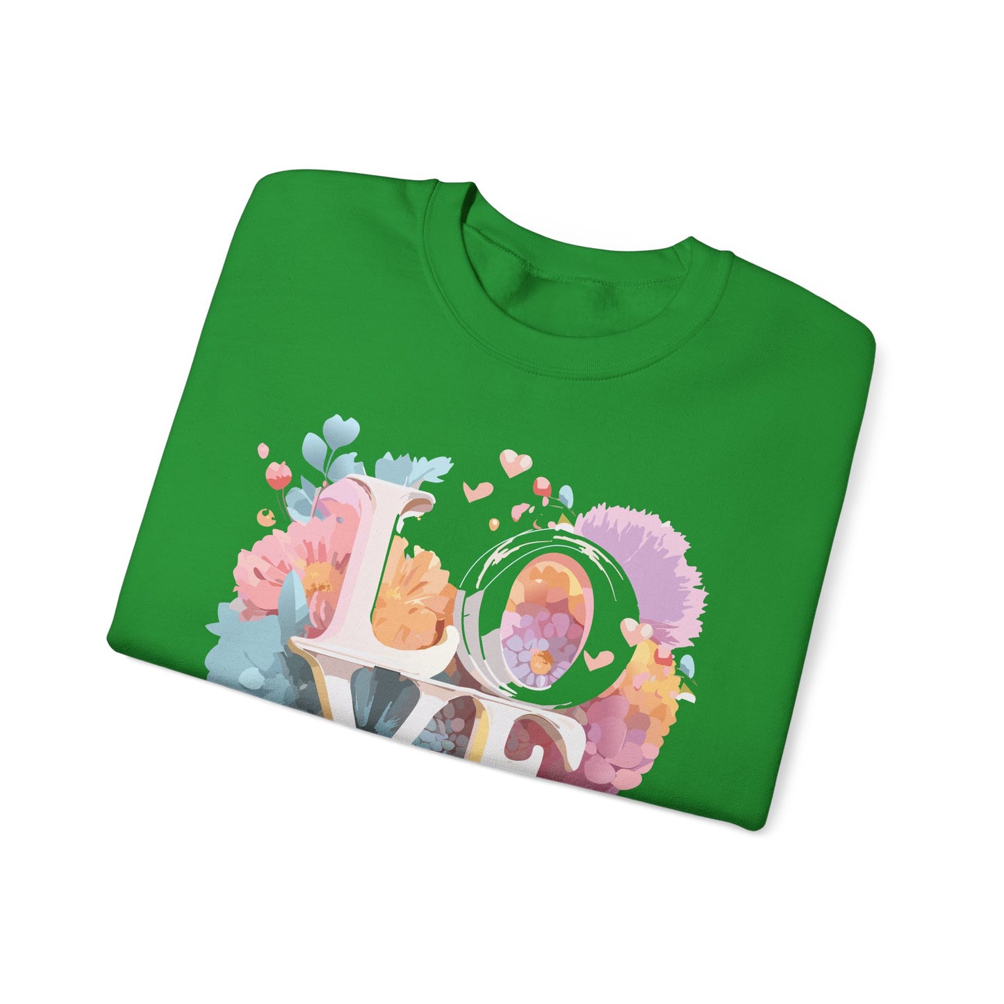 Floral Love Sweatshirt, Valentine's Day Sweatshirt, Love Flower Sweatshirt