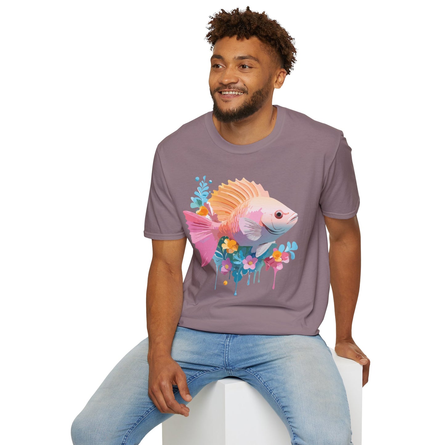 Fish Art Design Shirt, T Shirt with Fish, Graphic Shirt, Tee Shirt with Graphic Design, Shirt with Fish Graphic Art