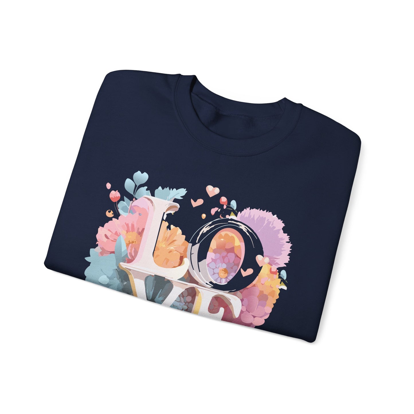 Floral Love Sweatshirt, Valentine's Day Sweatshirt, Love Flower Sweatshirt