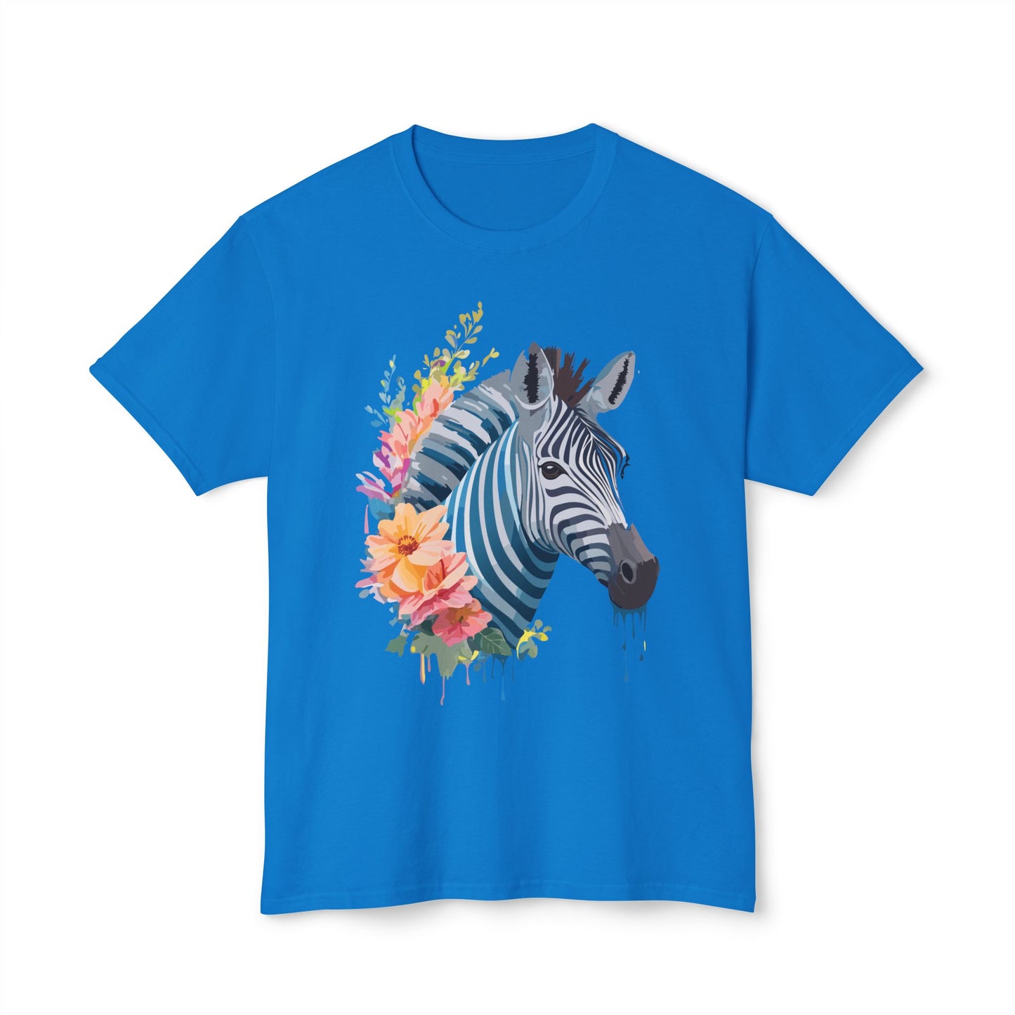 Zebra T-Shirt, Vintage Zebra Tee, Floral Tees, Zebra Art Design Shirt, Tee Shirt with Zebra 4