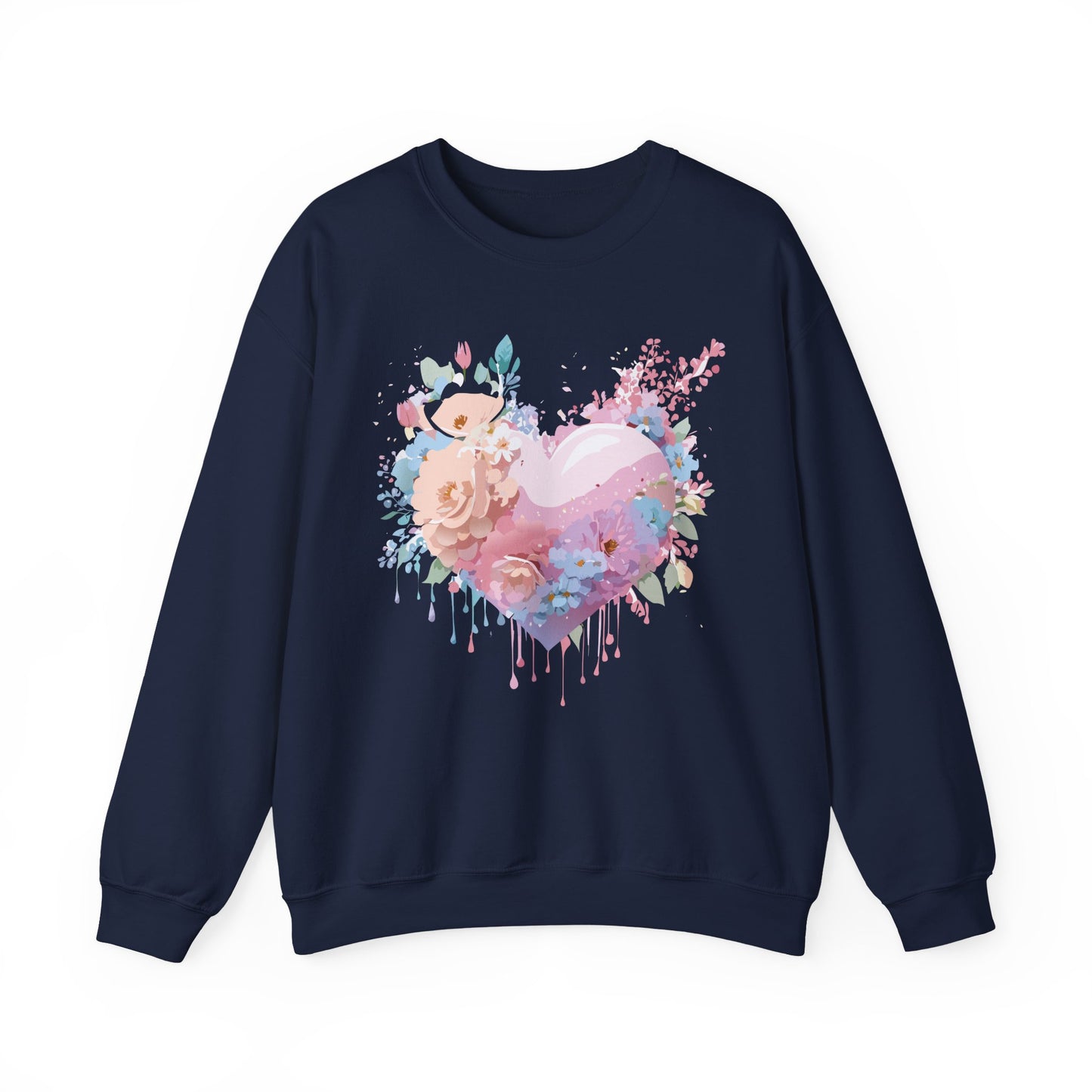 Floral Heart Sweatshirt, Floral Love Sweatshirt, Valentine's Day Sweatshirt, Heart Floral Sweatshirt