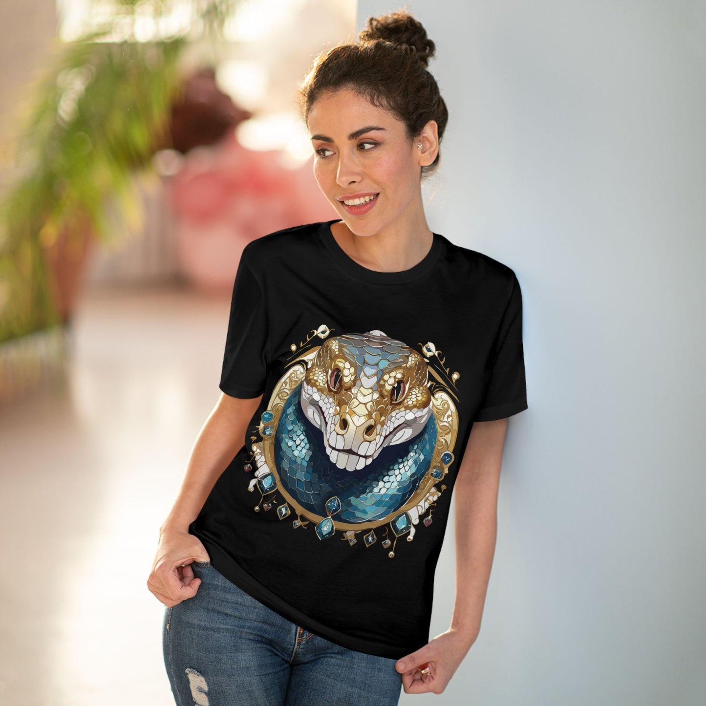 Organic T-shirt with Animals - Python