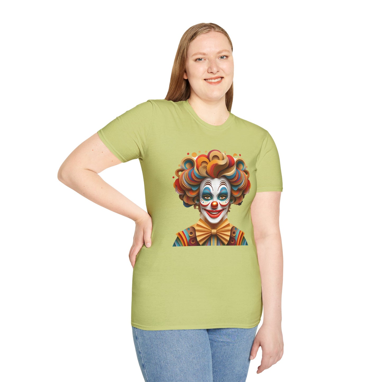 Clown Shirt, T Shirt with Clown, Funny Man Shirt, Tee Shirt with Funny Man, Circus Shirt, Shirt with Circus, Scary Man Shirt, Shirt with Scary Man