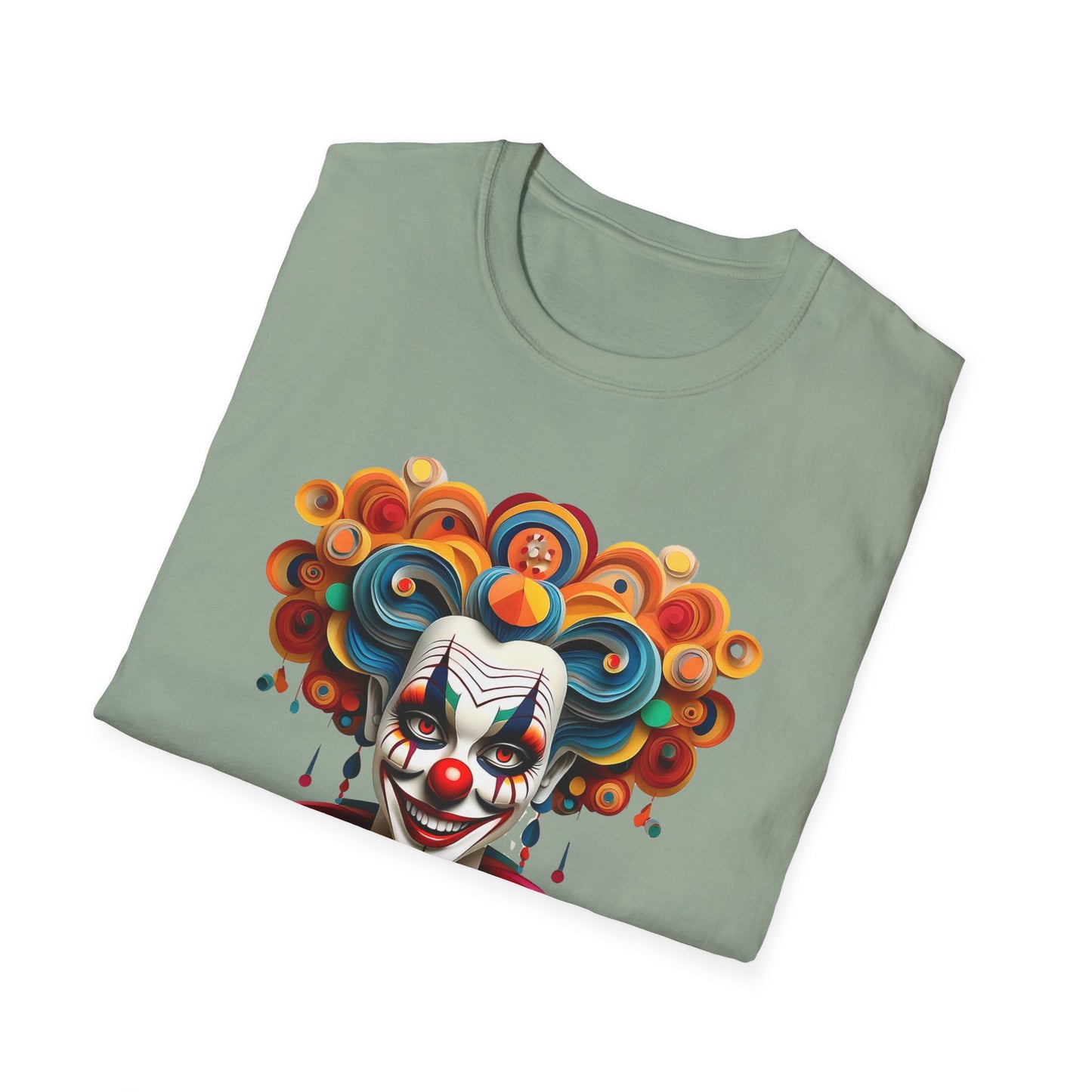 Clown Shirt, T Shirt with Clown, Funny Man Shirt, Tee Shirt with Funny Man, Circus Shirt, Shirt with Circus, Scary Man Shirt, Shirt with Scary Man
