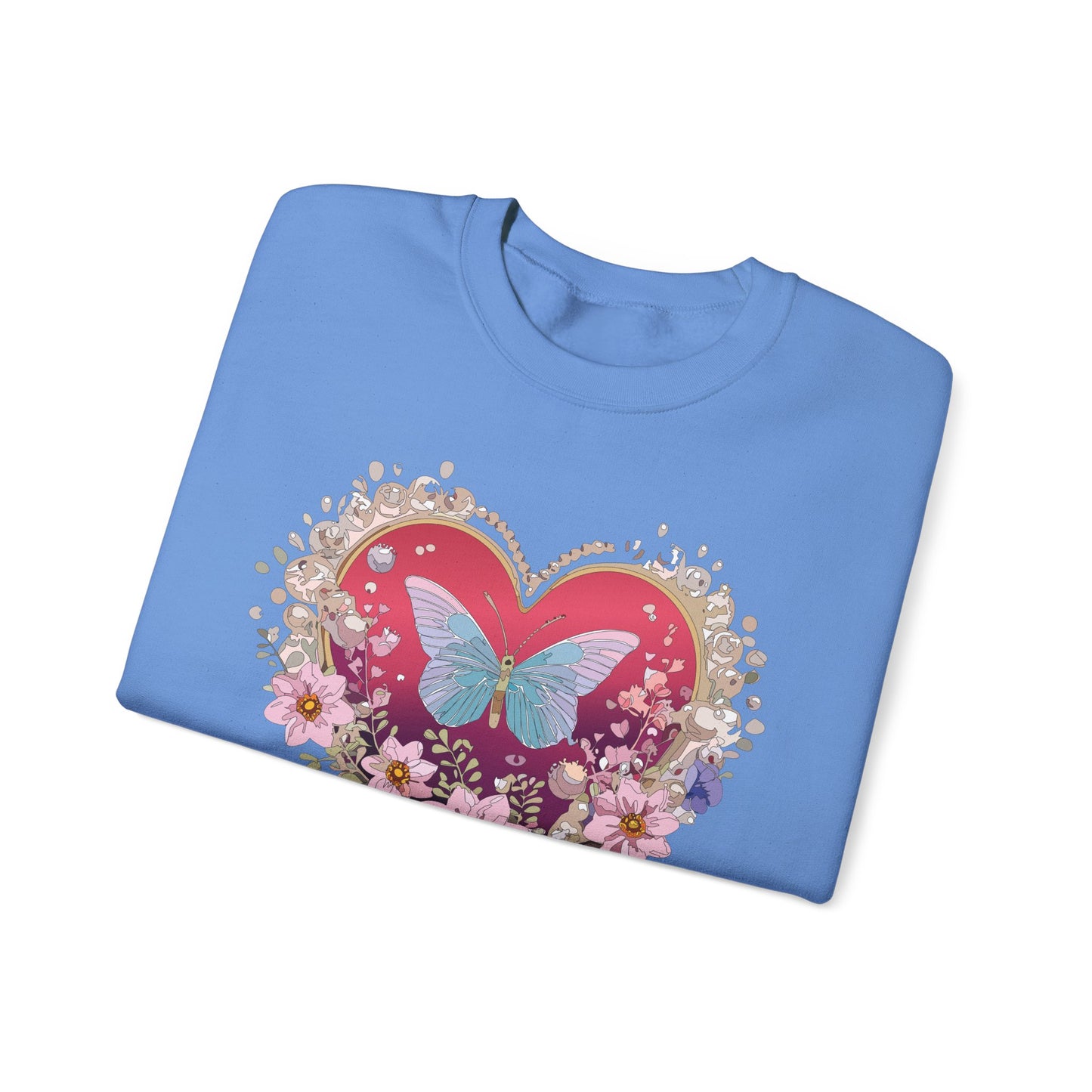 Floral Heart Sweatshirt, Floral Love Sweatshirt, Valentine's Day Sweatshirt, Heart Floral Sweatshirt