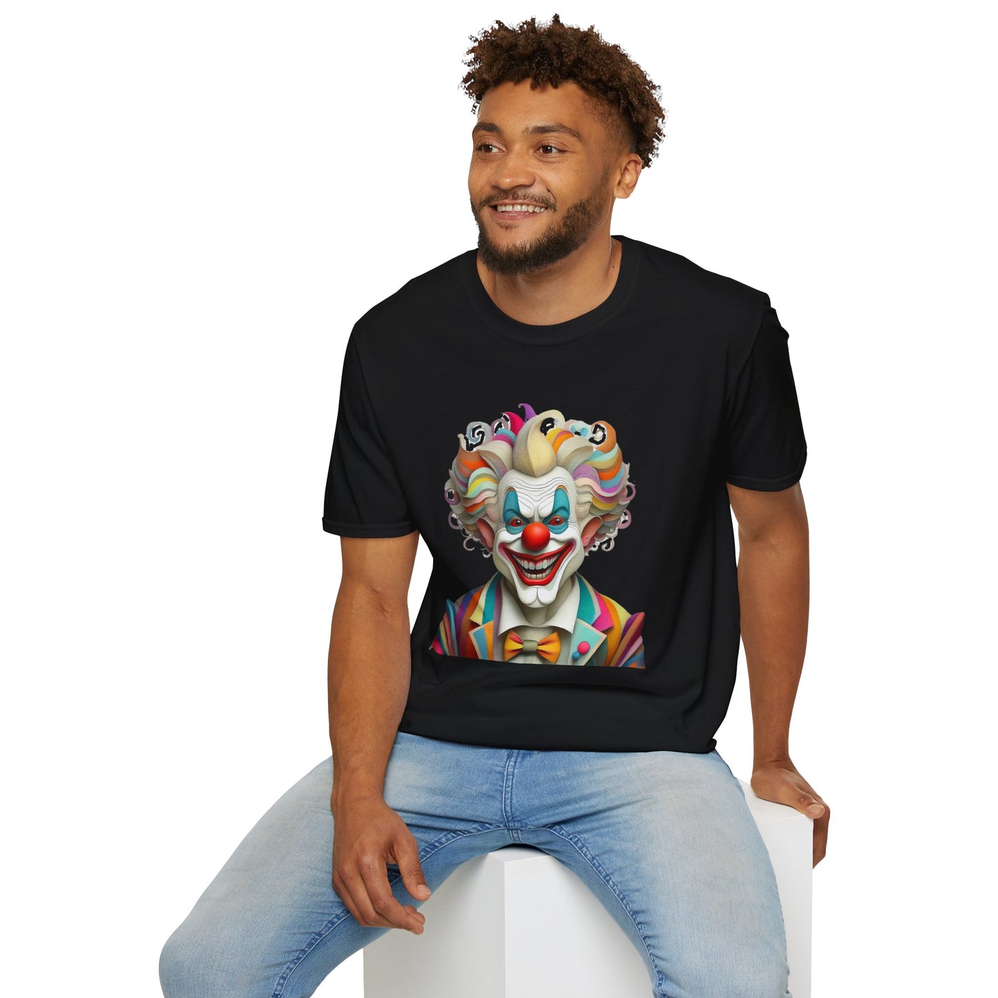 Clown Shirt, T Shirt with Clown, Funny Man Shirt, Tee Shirt with Funny Man, Circus Shirt, Shirt with Circus, Scary Man Shirt, Shirt with Scary Man