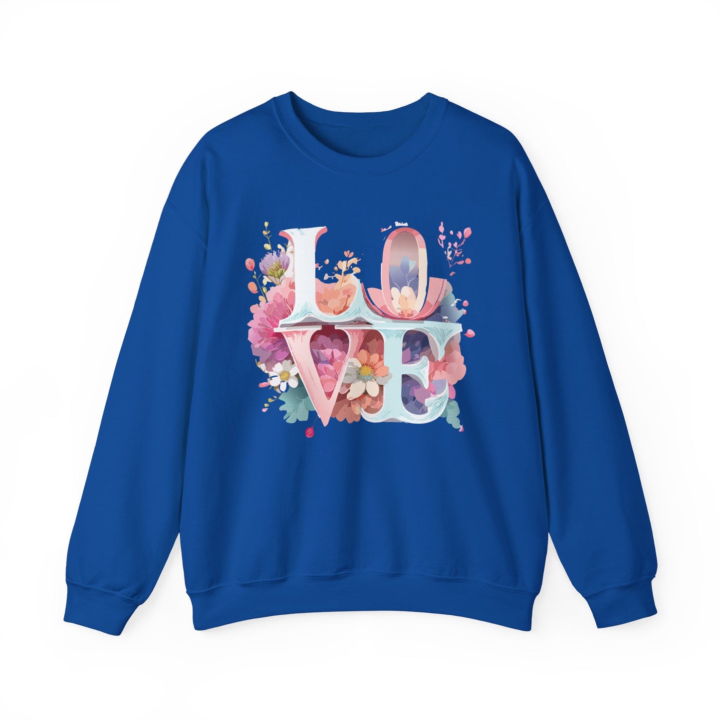 Floral Love Sweatshirt, Valentine's Day Sweatshirt, Love Flower Sweatshirt