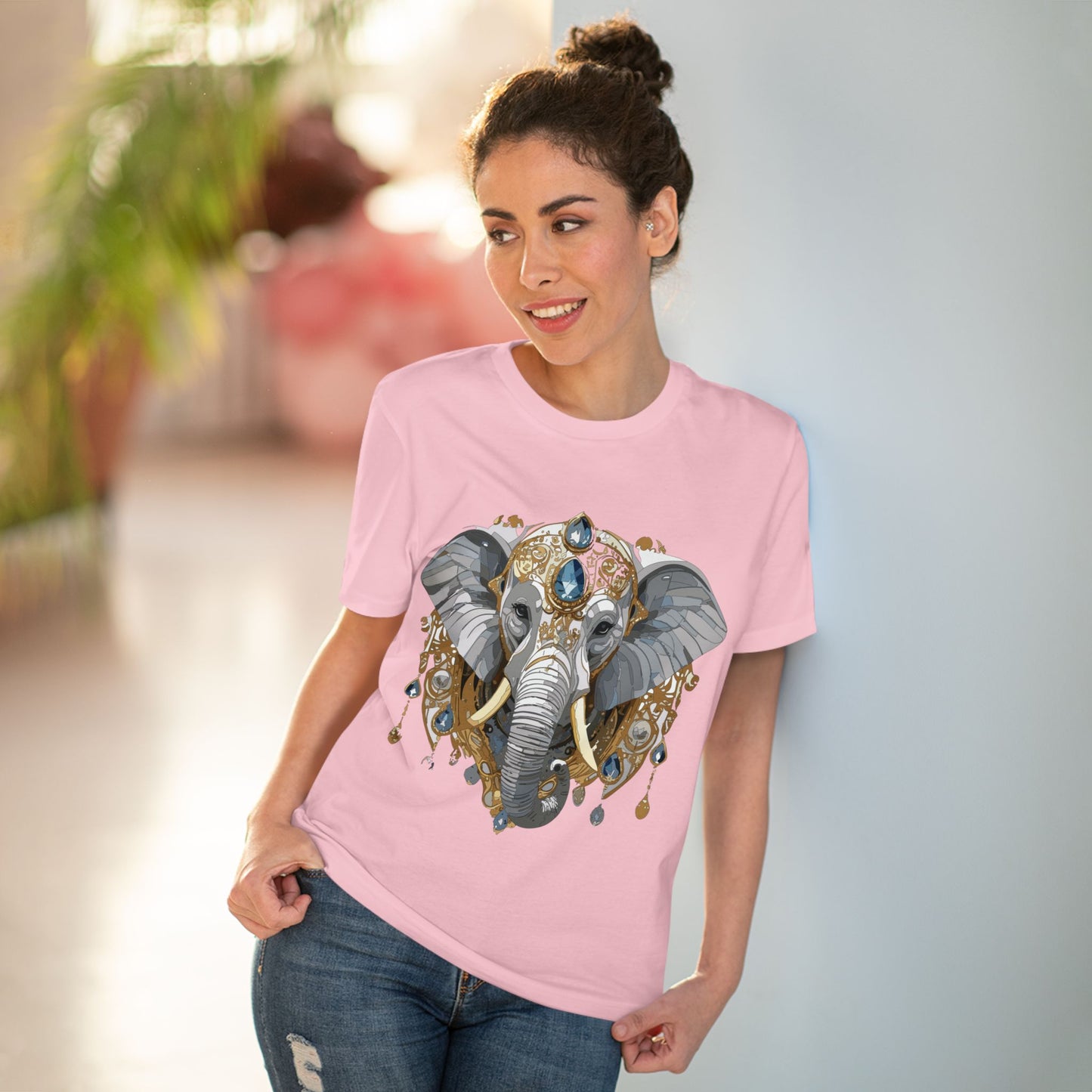 Organic T-shirt with Animals - Elephant