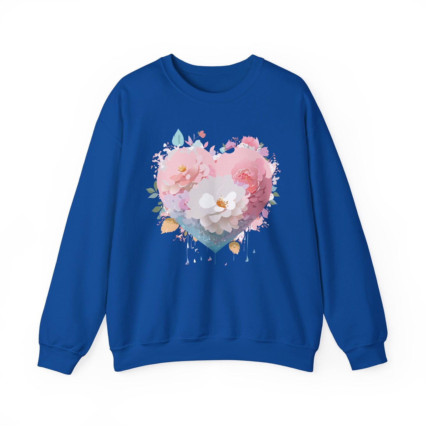 Floral Heart Sweatshirt, Floral Love Sweatshirt, Valentine's Day Sweatshirt, Heart Floral Sweatshirt