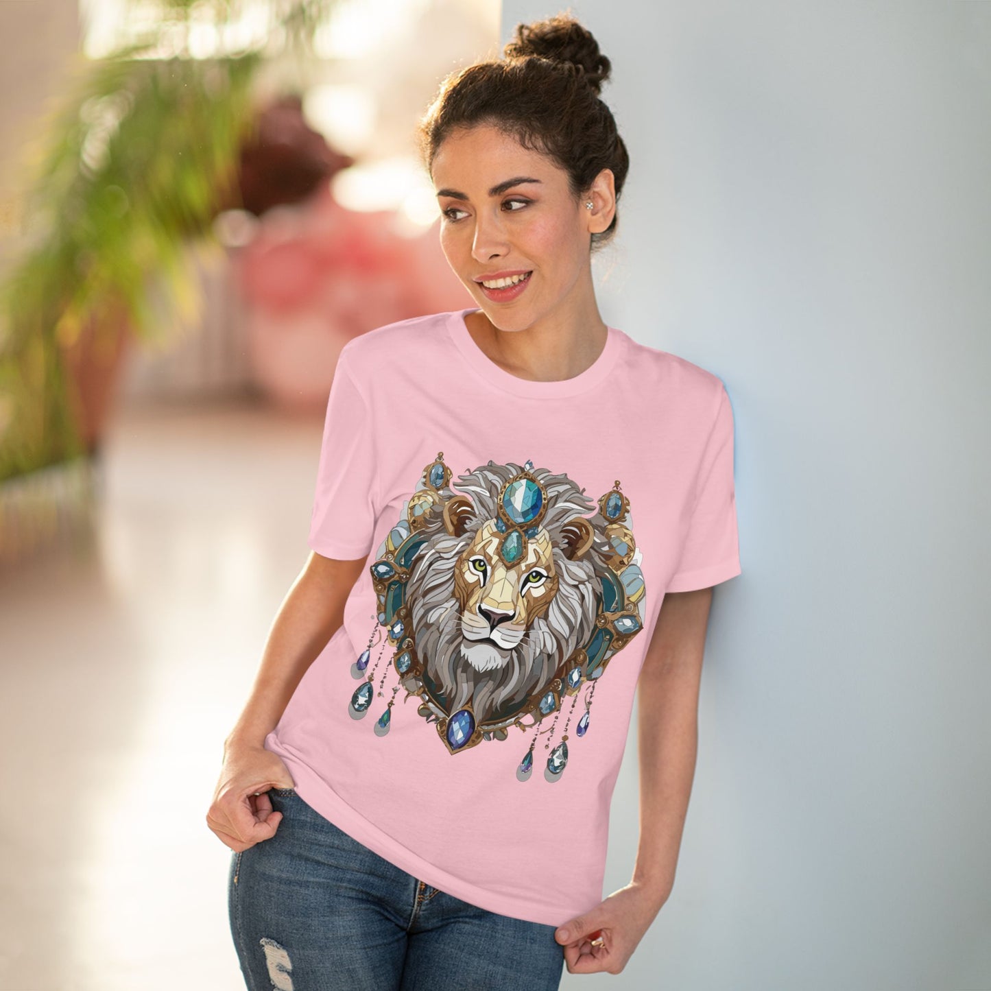 Organic T-shirt with Animals - Lion