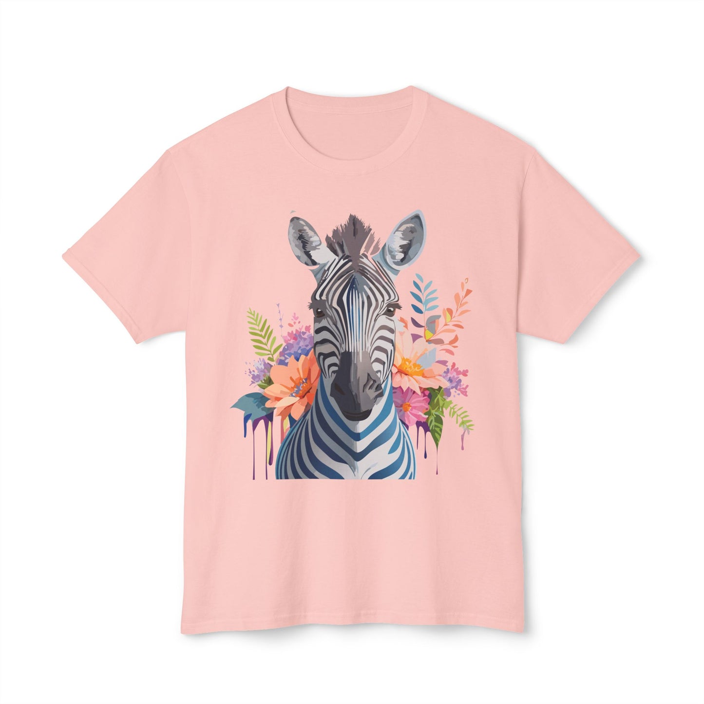 Zebra T-Shirt, Vintage Zebra Tee, Floral Tees, Zebra Art Design Shirt, Tee Shirt with Zebra 5