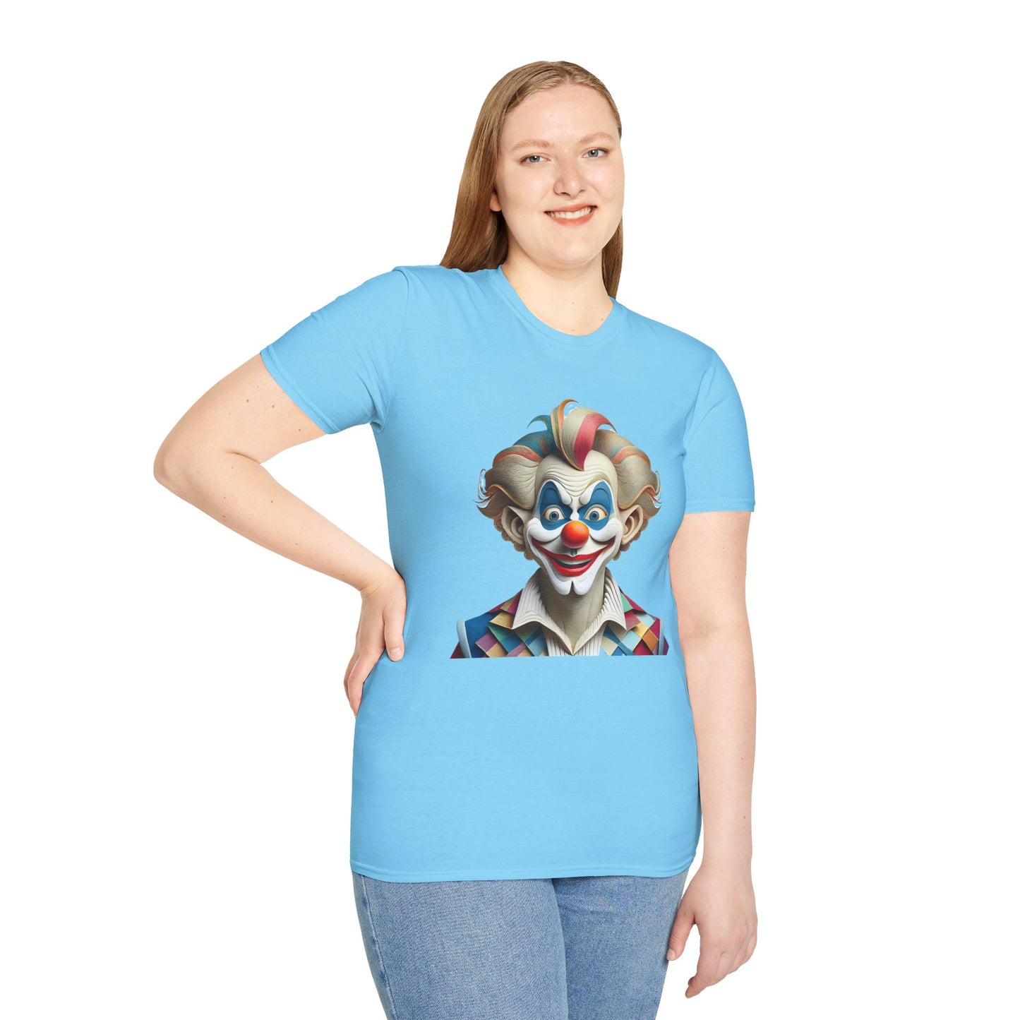 Clown Shirt, T Shirt with Clown, Funny Man Shirt, Tee Shirt with Funny Man, Circus Shirt, Shirt with Circus, Scary Man Shirt, Shirt with Scary Man