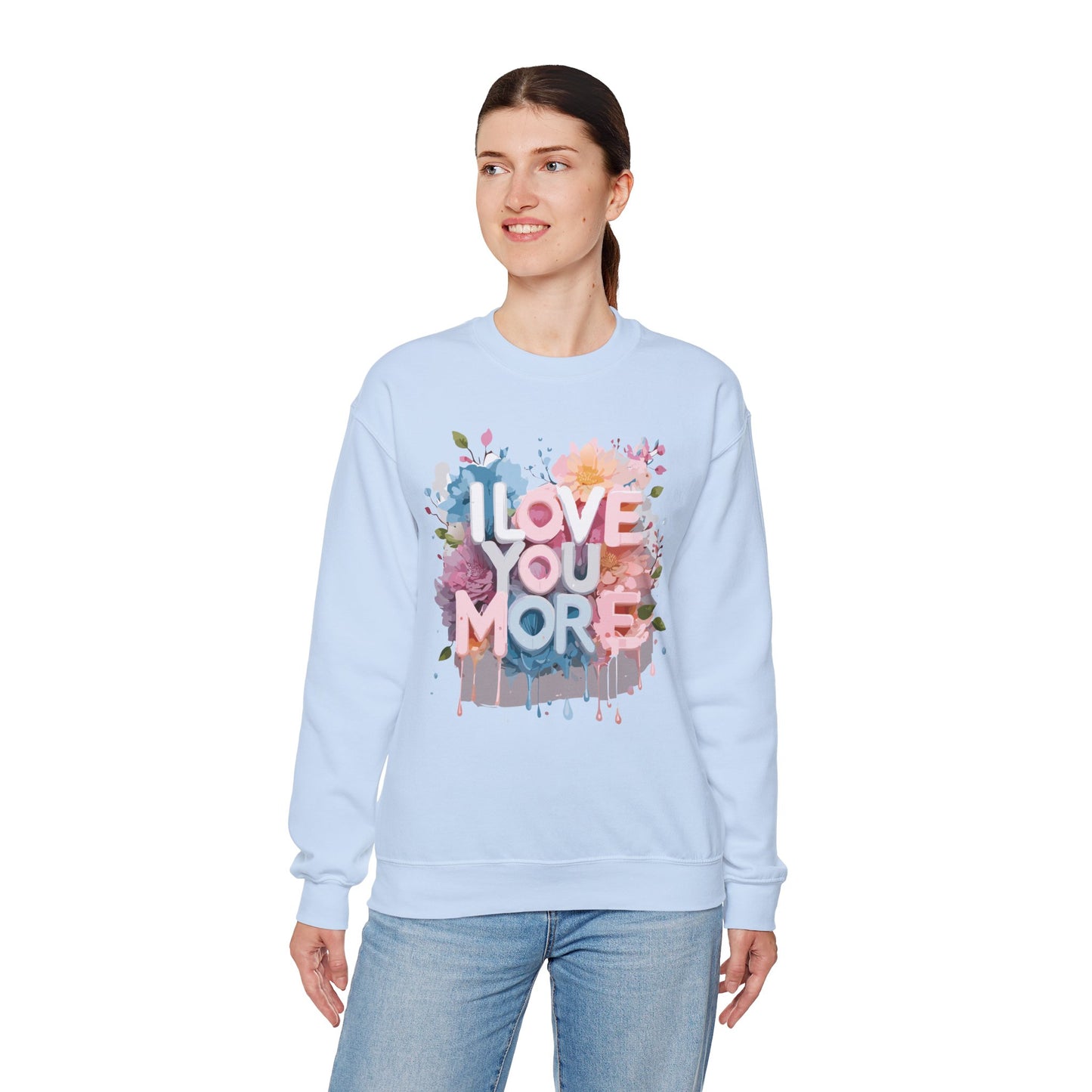 Floral Love Sweatshirt, Valentine's Day Sweatshirt, Love Flower Sweatshirt