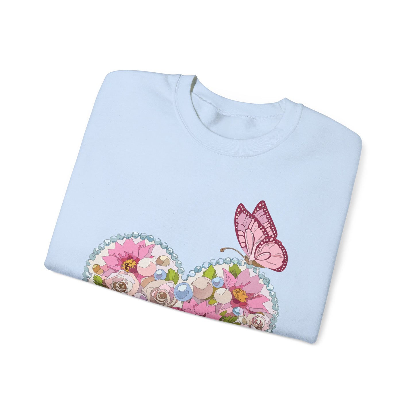 Floral Heart Sweatshirt, Floral Love Sweatshirt, Valentine's Day Sweatshirt, Heart Floral Sweatshirt