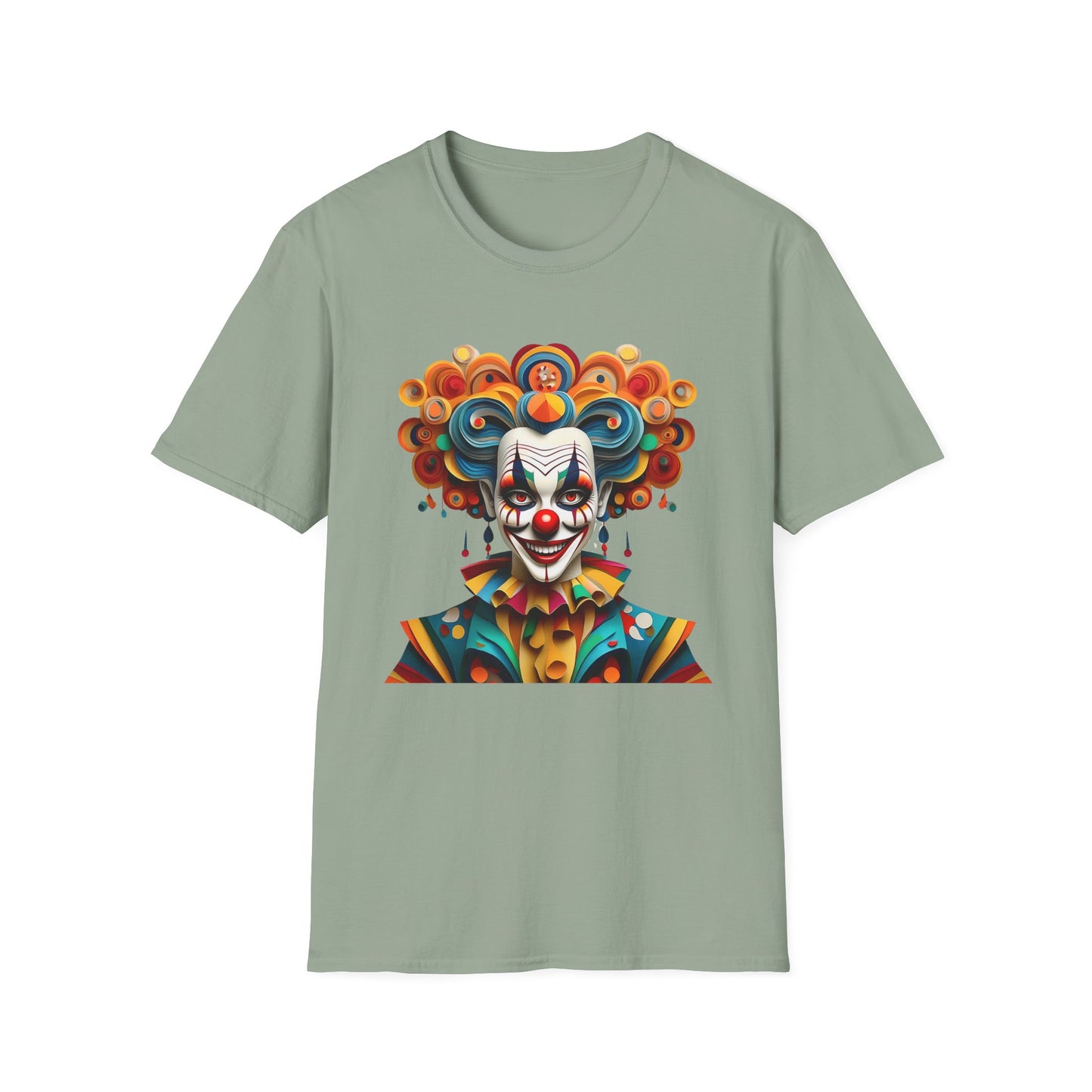 Clown Shirt, T Shirt with Clown, Funny Man Shirt, Tee Shirt with Funny Man, Circus Shirt, Shirt with Circus, Scary Man Shirt, Shirt with Scary Man