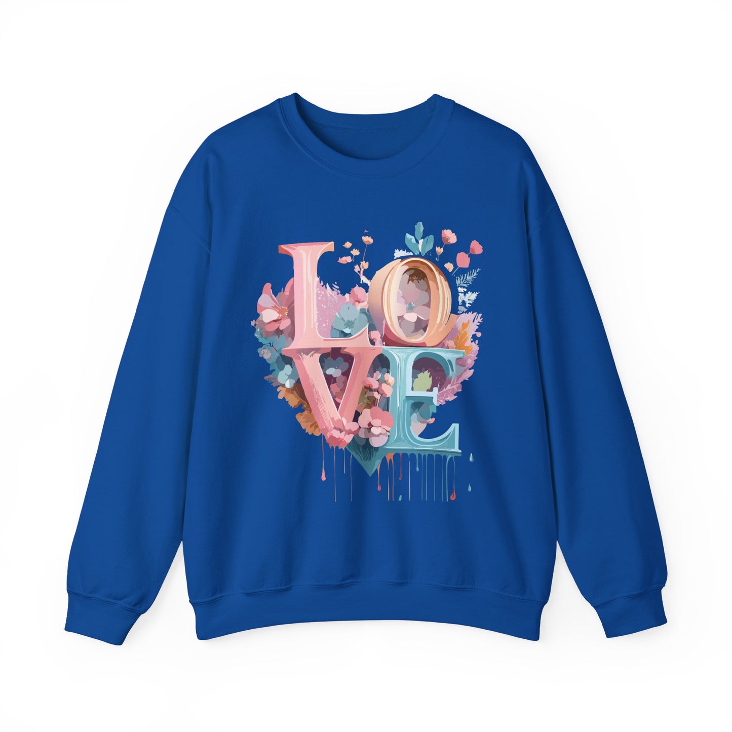 Floral Love Sweatshirt, Valentine's Day Sweatshirt, Love Flower Sweatshirt