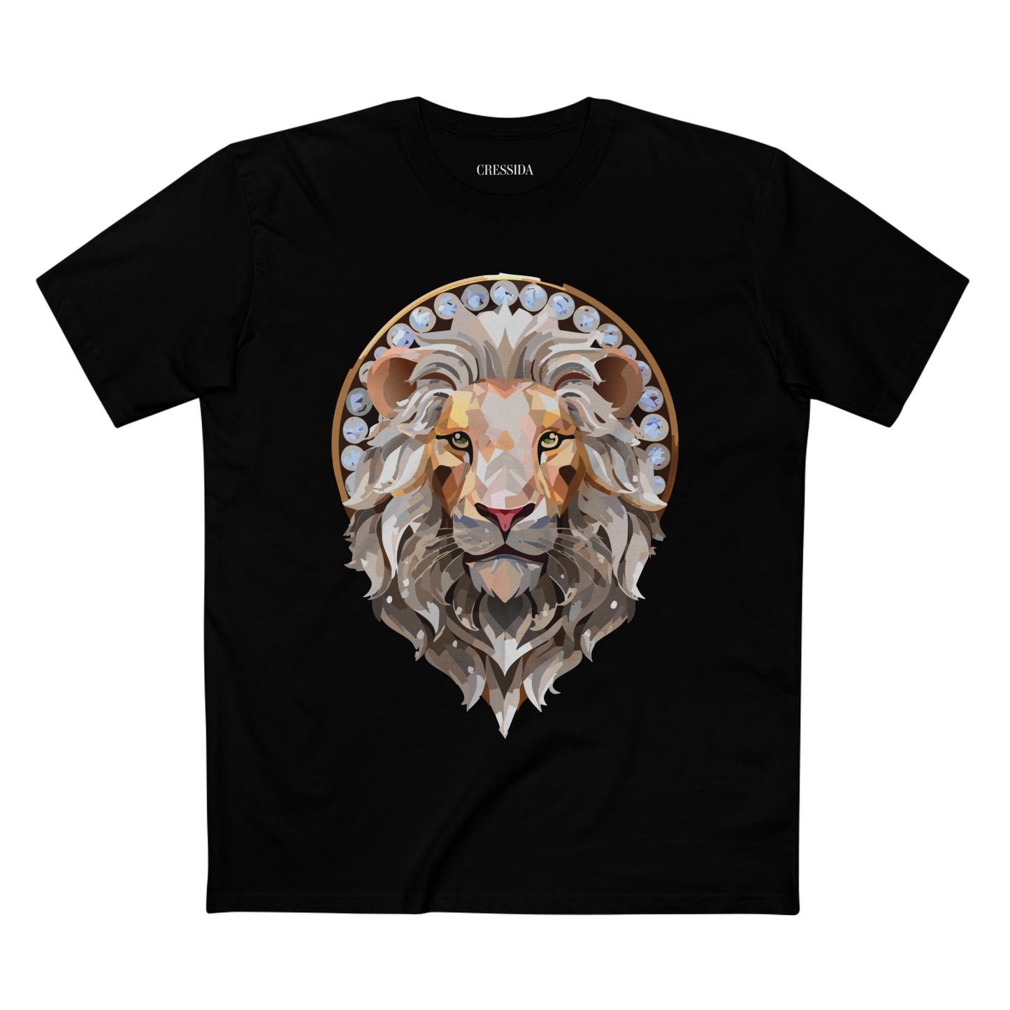 Unisex Animal Print Tee With Antique Medallion Art Design Graphic