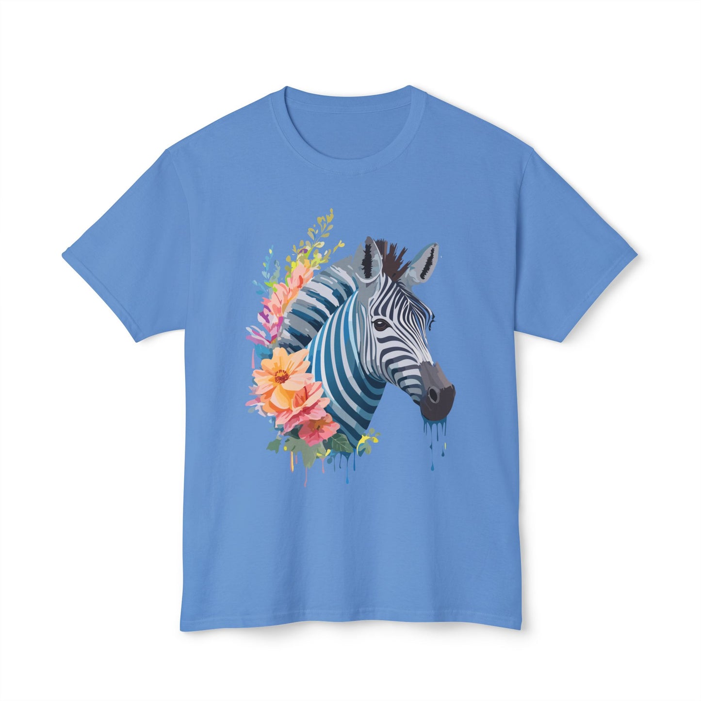Zebra T-Shirt, Vintage Zebra Tee, Floral Tees, Zebra Art Design Shirt, Tee Shirt with Zebra 4