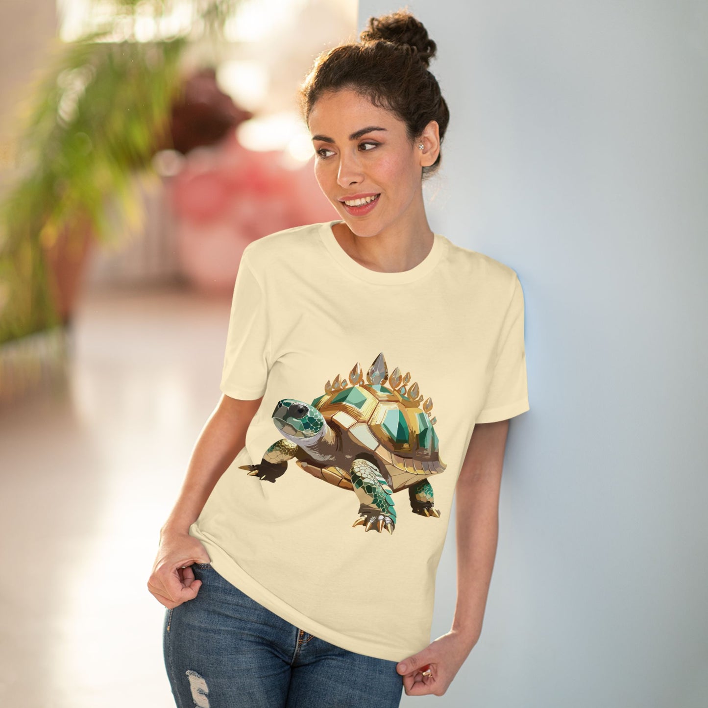 Organic T-shirt with Animals - Turtle