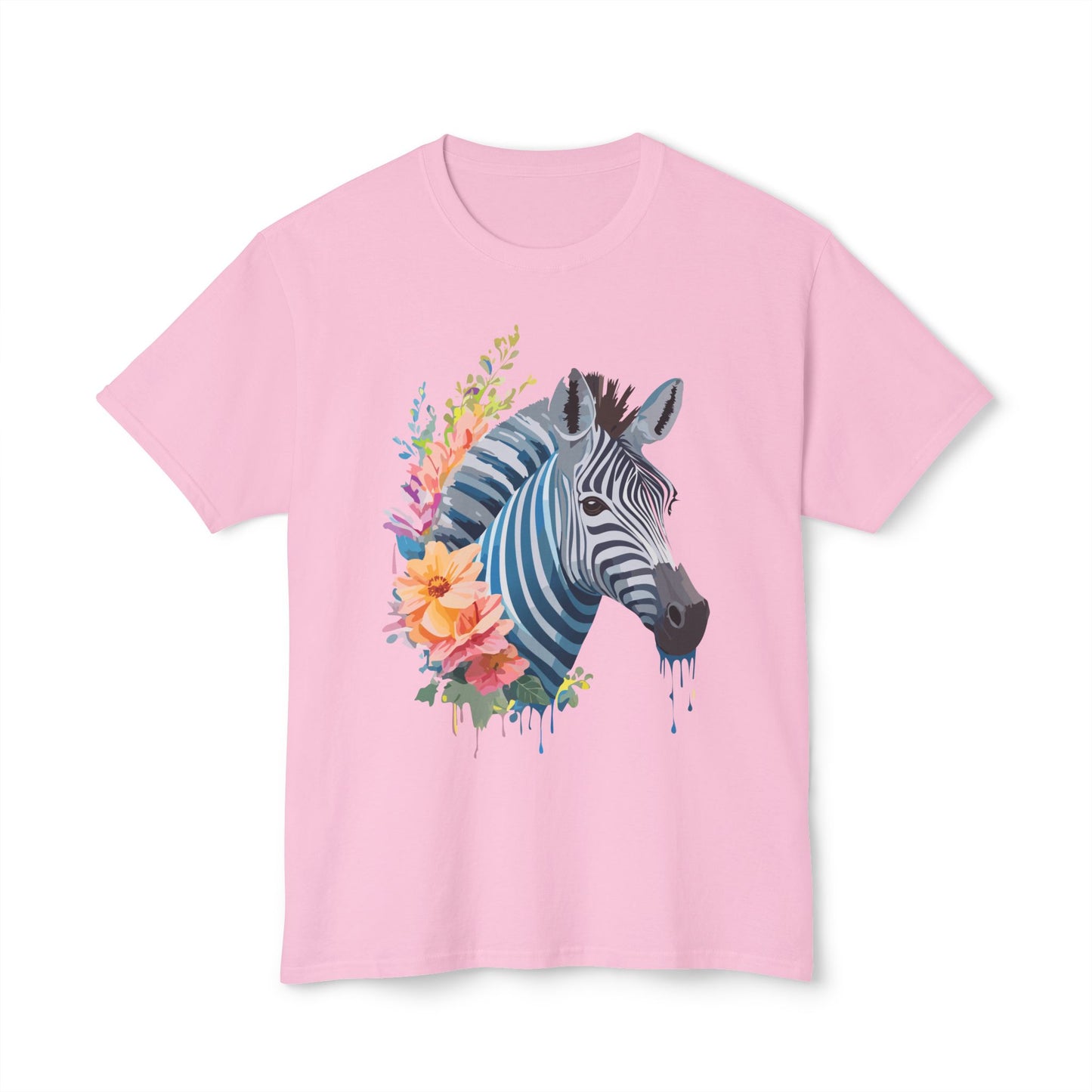Zebra T-Shirt, Vintage Zebra Tee, Floral Tees, Zebra Art Design Shirt, Tee Shirt with Zebra 4