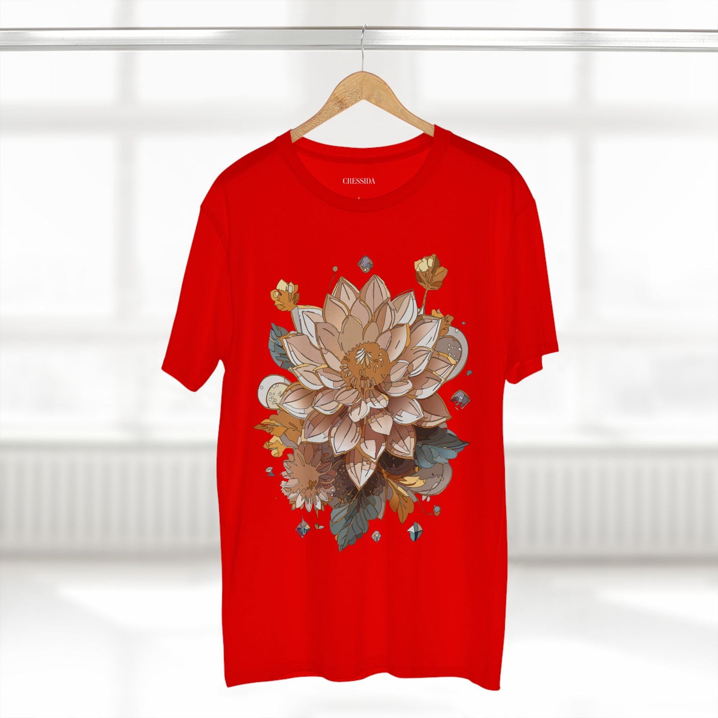 Floral Shirt, Shirt with Flower, Tee Shirt with Antique Flower