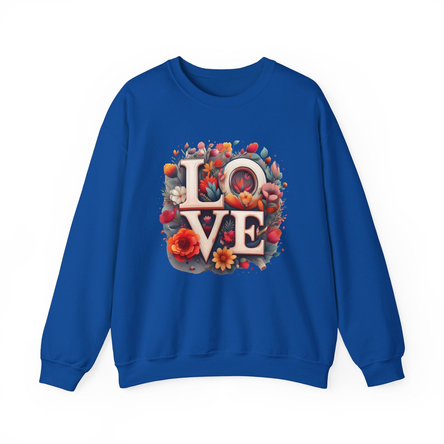 Floral Love Sweatshirt, Valentine's Day Sweatshirt, Love Flower Sweatshirt