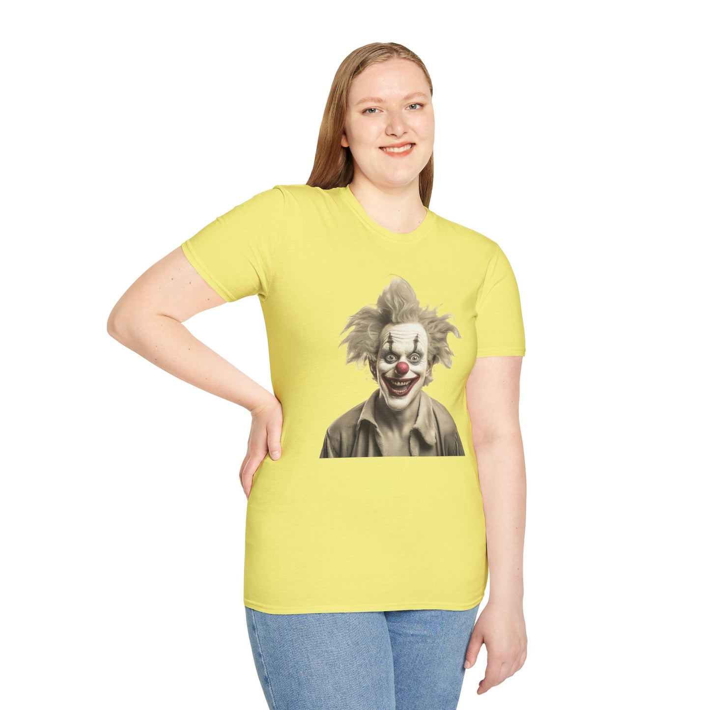 Clown Shirt, T Shirt with Clown, Funny Man Shirt, Tee Shirt with Funny Man, Circus Shirt, Shirt with Circus, Scary Man Shirt, Shirt with Scary Man