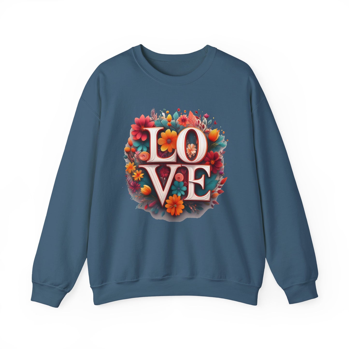Floral Love Sweatshirt, Valentine's Day Sweatshirt, Love Flower Sweatshirt