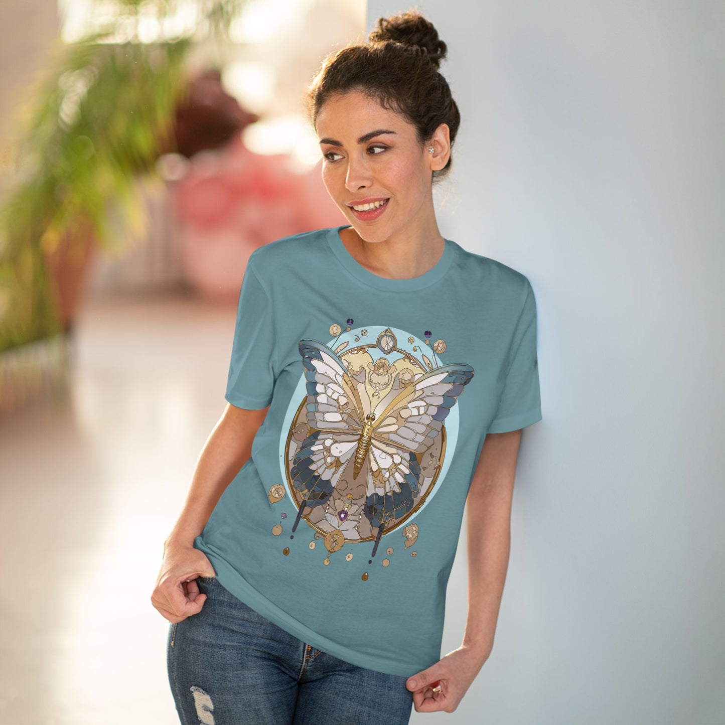 Organic T-shirt with Butterfly