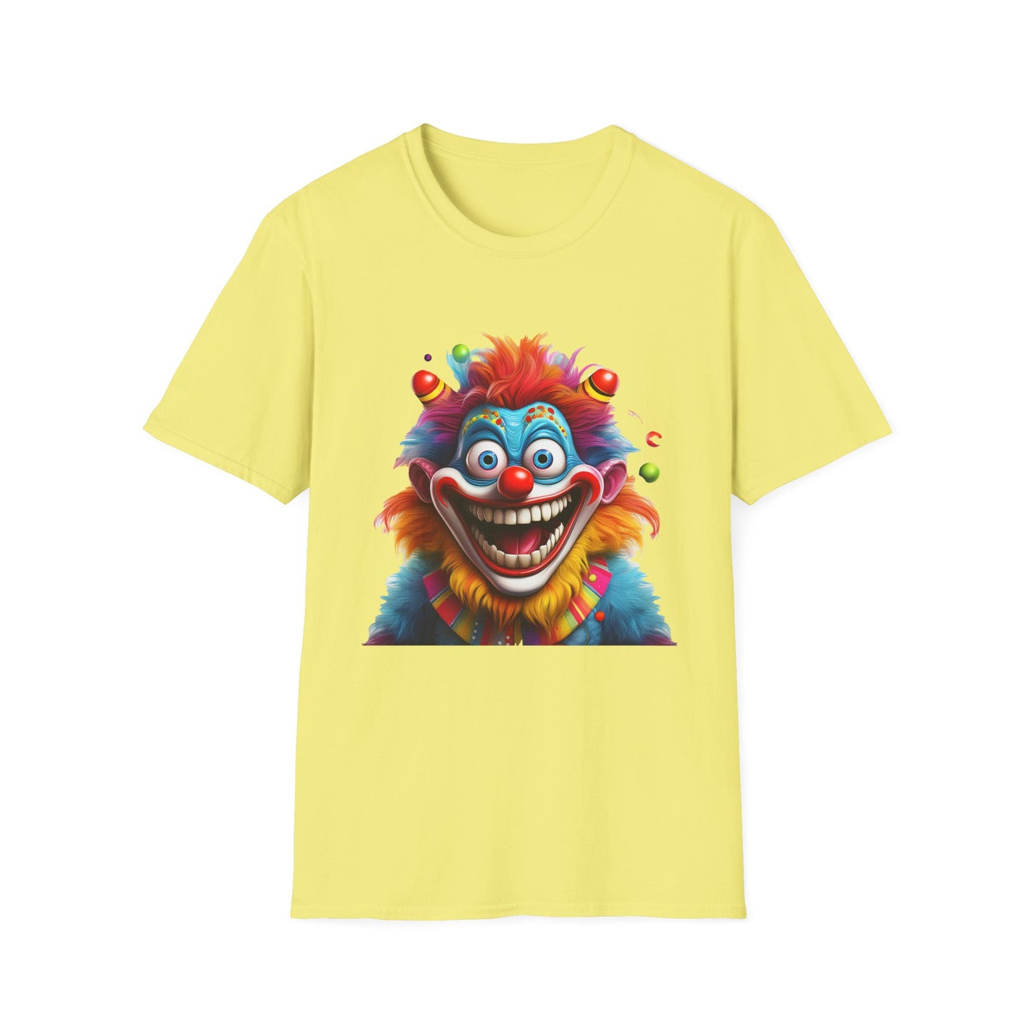 Clown Shirt, T Shirt with Clown, Funny Man Shirt, Tee Shirt with Funny Man, Circus Shirt, Shirt with Circus, Scary Man Shirt, Shirt with Scary Man