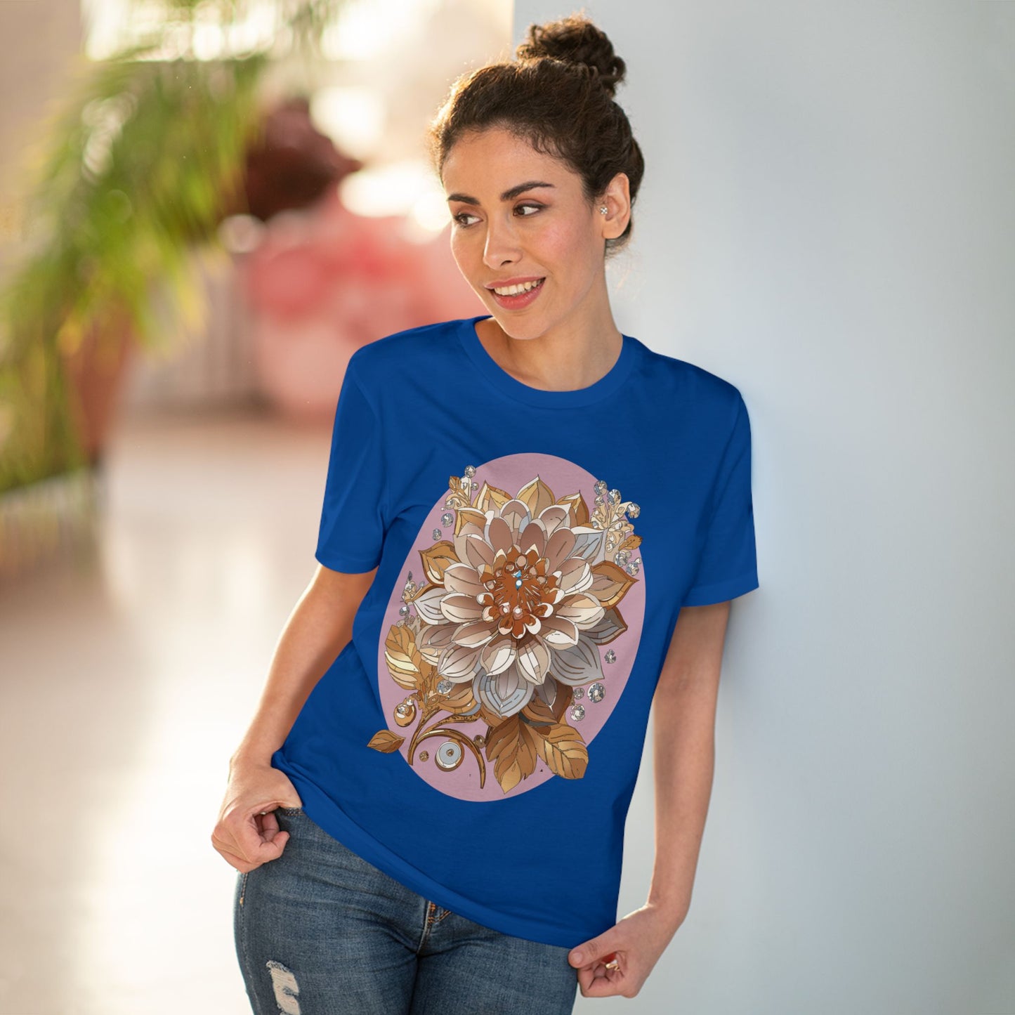 Organic T-shirt with Flower