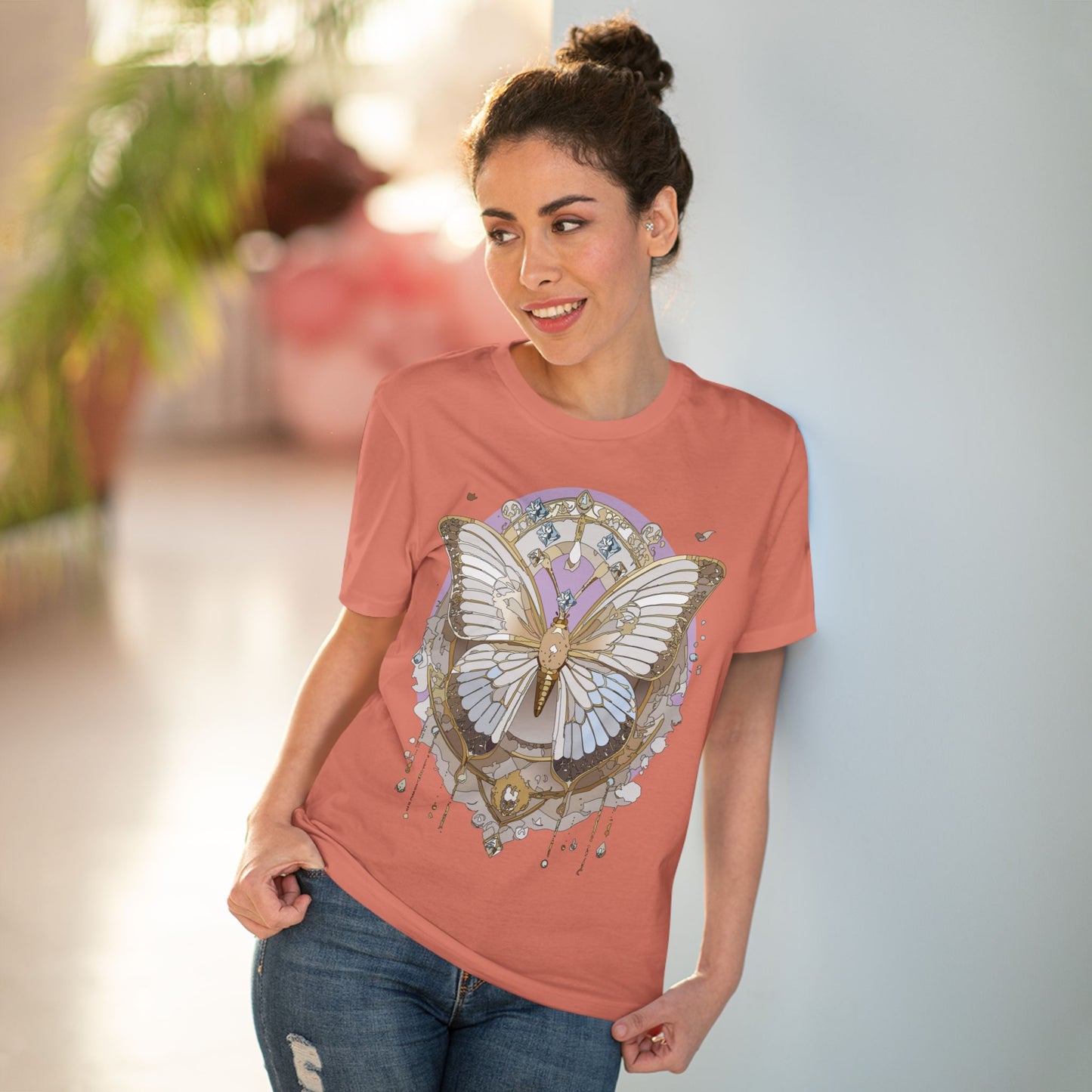 Organic T-shirt with Butterfly