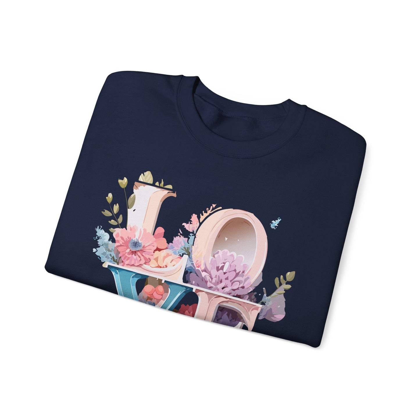 Floral Love Sweatshirt, Valentine's Day Sweatshirt, Love Flower Sweatshirt