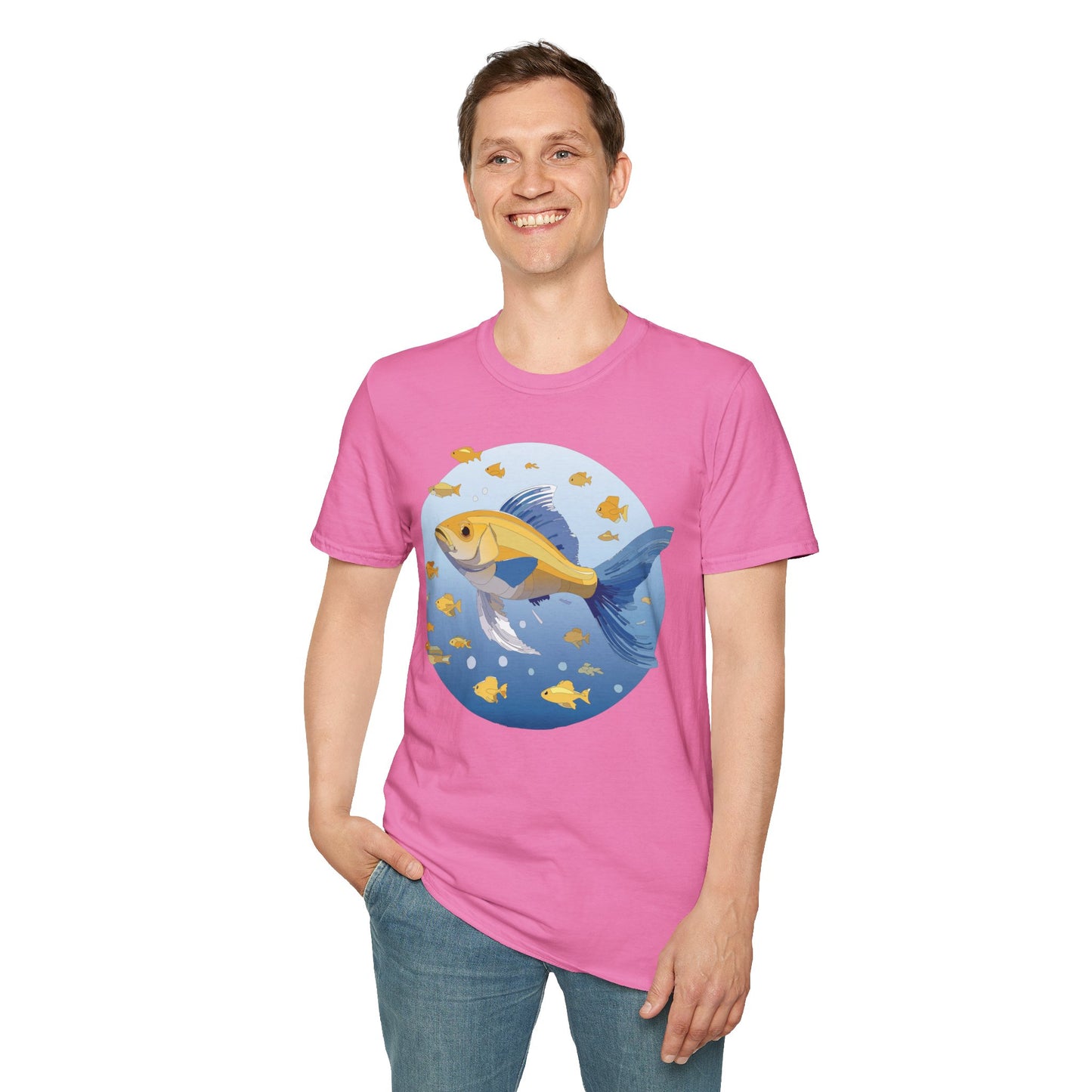Fish Art Design Shirt, T Shirt with Fish, Graphic Shirt, Tee Shirt with Graphic Design, Shirt with Fish Graphic Art