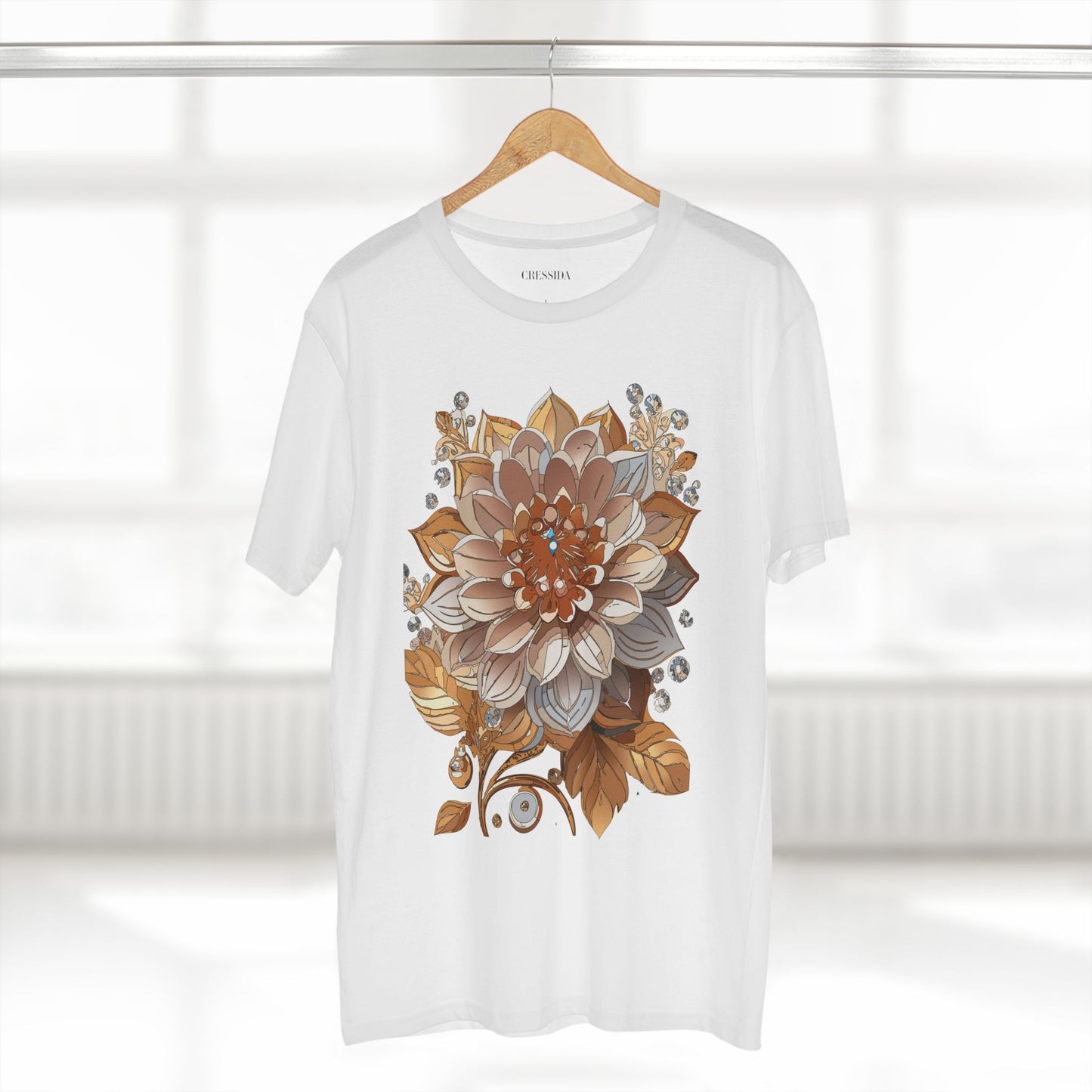 Floral Shirt, Shirt with Flower, Tee Shirt with Antique Flower