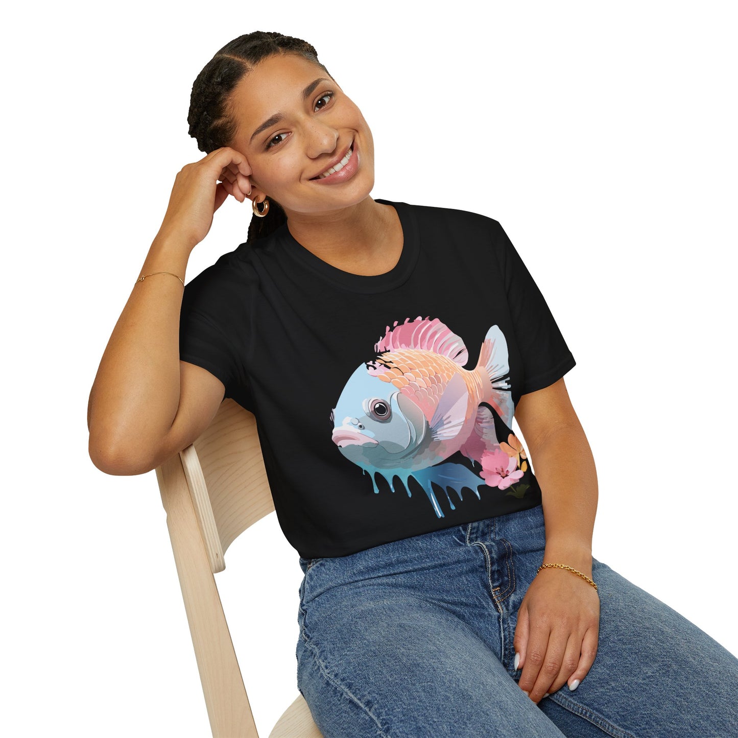 Copy of Fish Art Design Shirt, T Shirt with Fish, Graphic Shirt, Tee Shirt with Graphic Design, Shirt with Fish Graphic Art