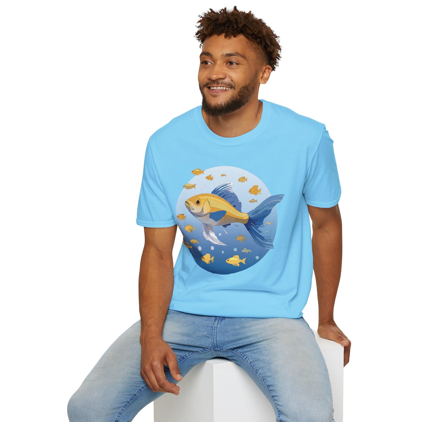 Fish Art Design Shirt, T Shirt with Fish, Graphic Shirt, Tee Shirt with Graphic Design, Shirt with Fish Graphic Art