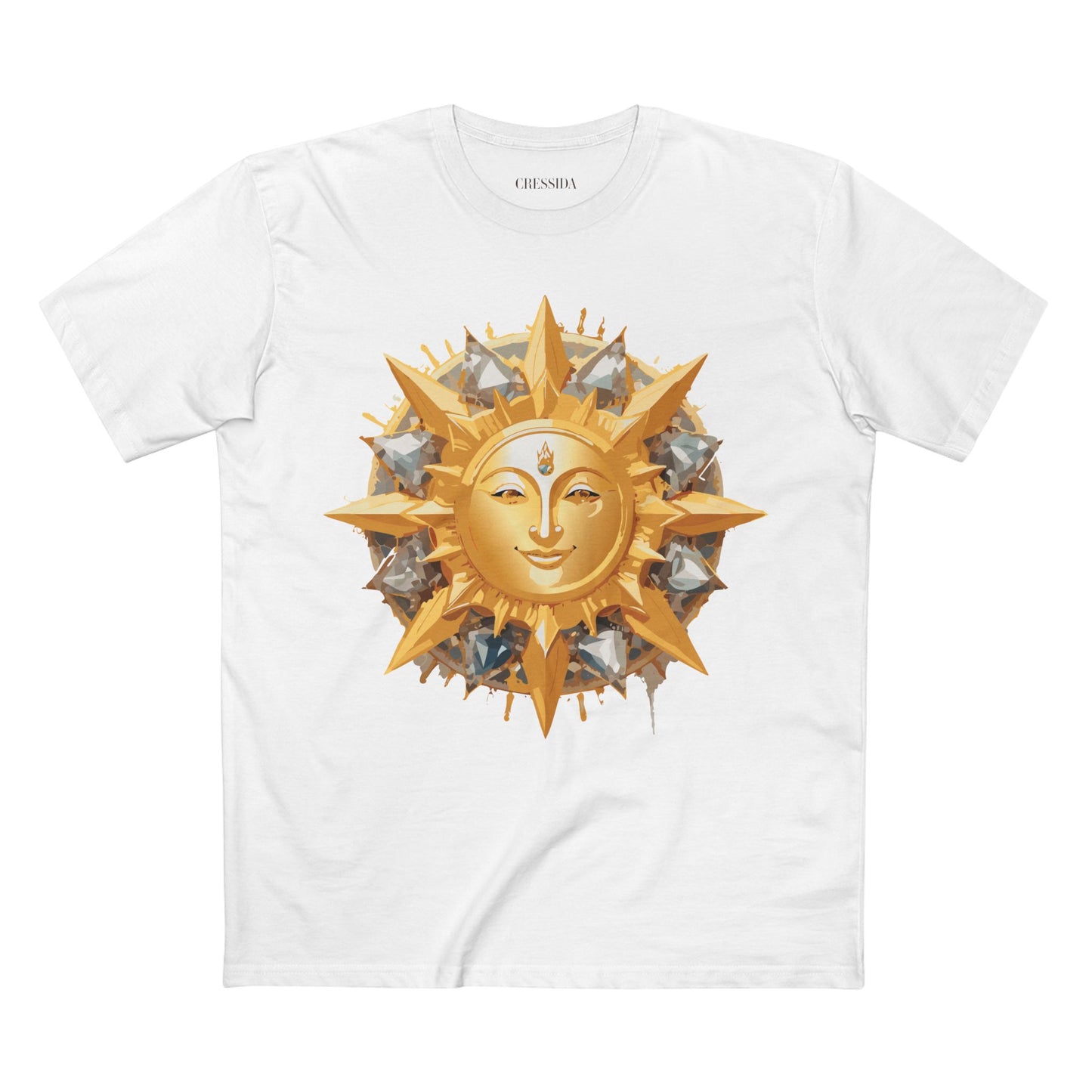 Sun Shirt, Shirt with Sun, Tee Shirt with Gold Sun