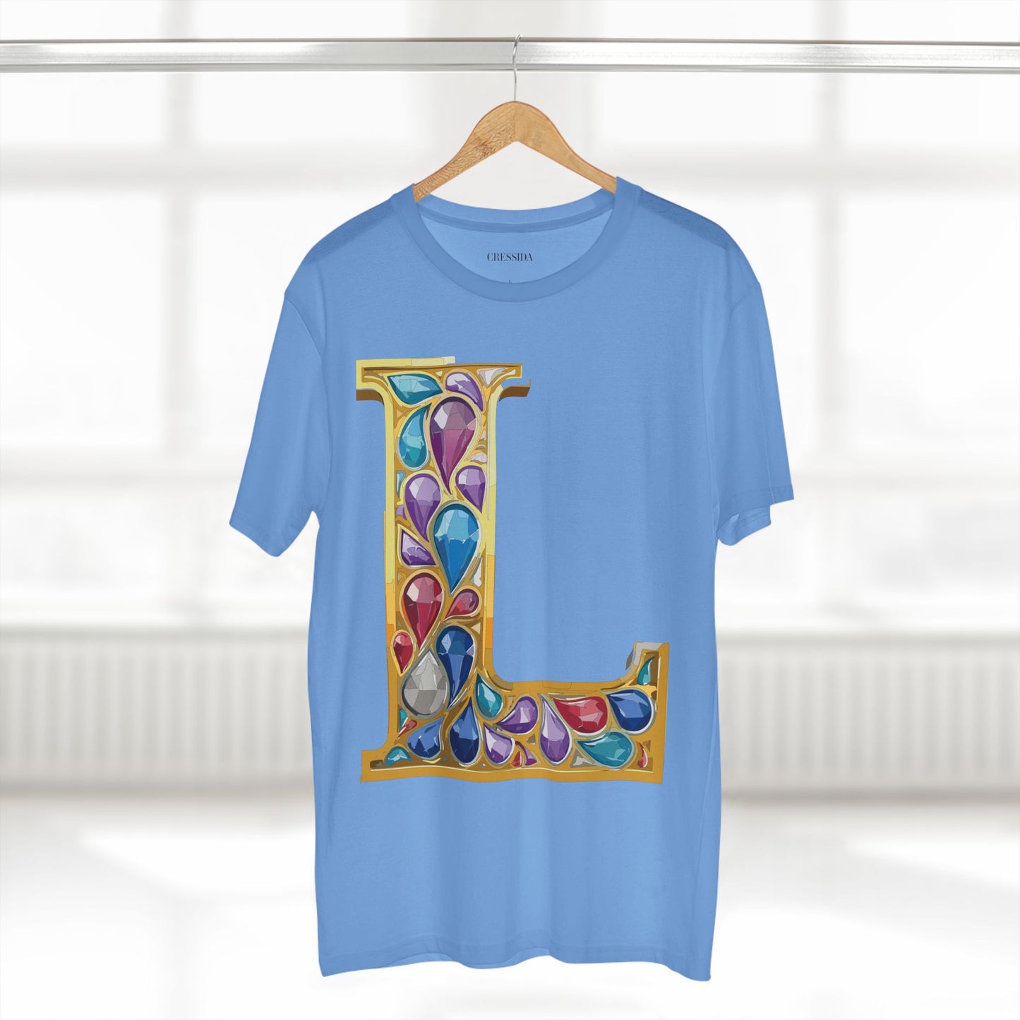Letter Shirt, Shirt with Letters, Tee Shirt with Gold Letters