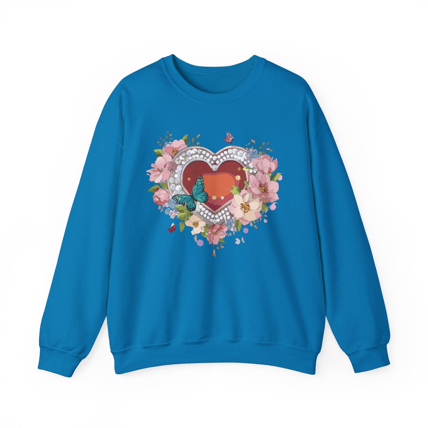Floral Heart Sweatshirt, Floral Love Sweatshirt, Valentine's Day Sweatshirt, Heart Floral Sweatshirt
