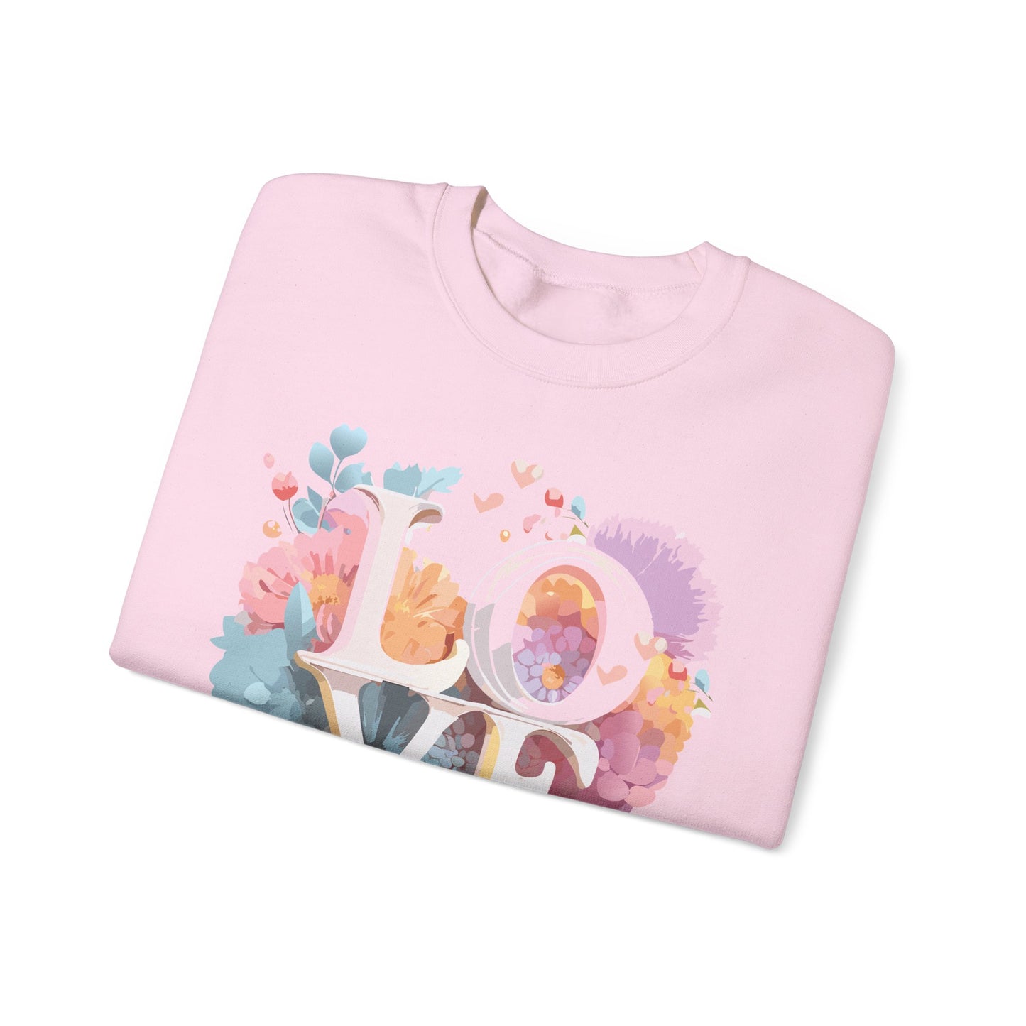 Floral Love Sweatshirt, Valentine's Day Sweatshirt, Love Flower Sweatshirt