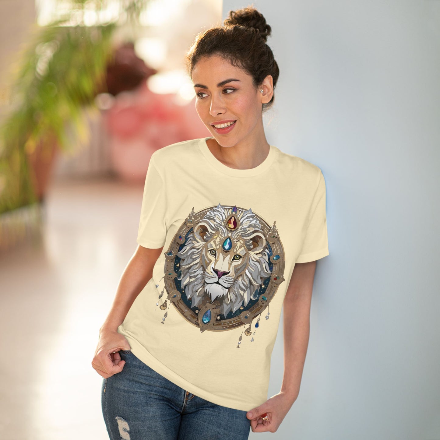 Organic T-shirt with Animals - Lion