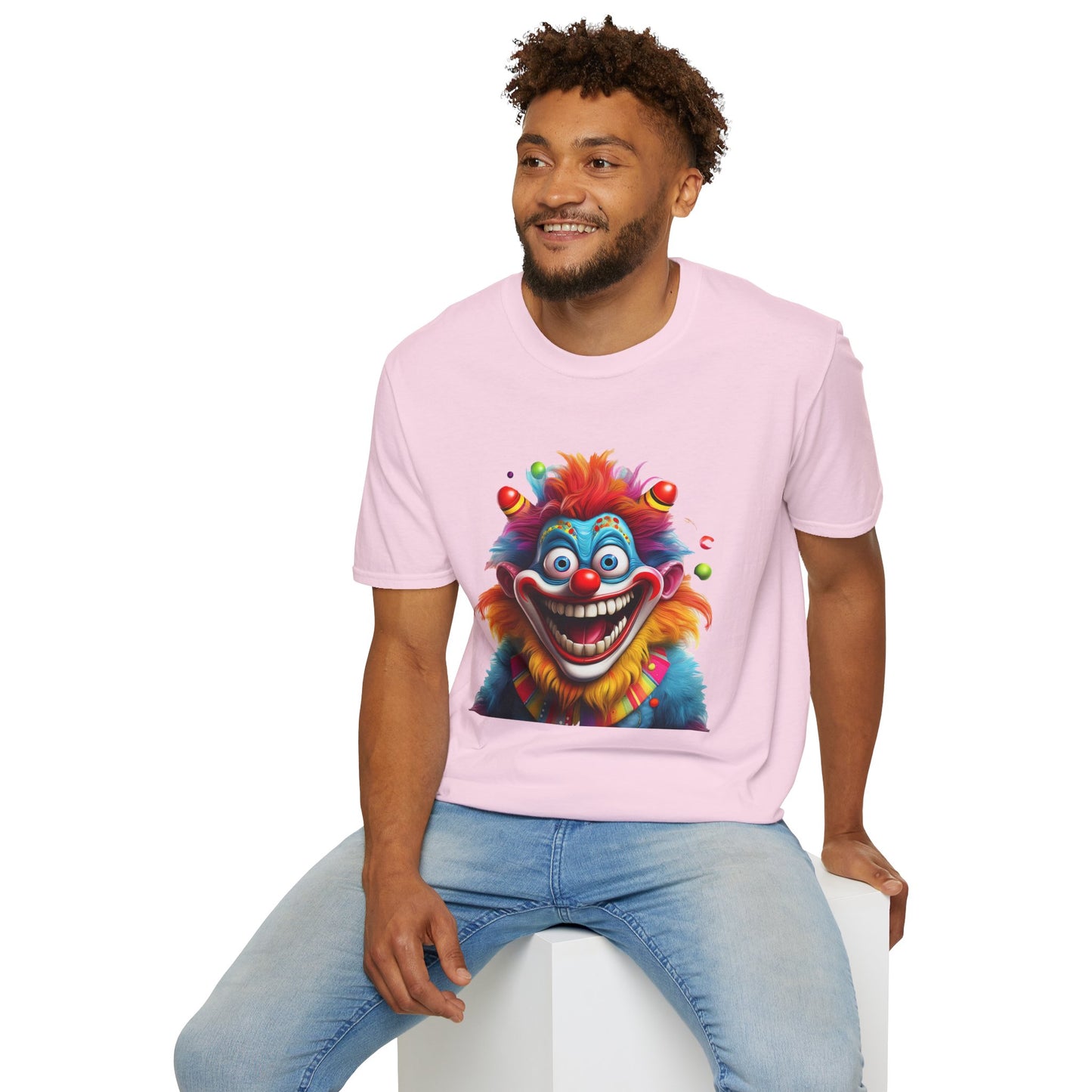 Clown Shirt, T Shirt with Clown, Funny Man Shirt, Tee Shirt with Funny Man, Circus Shirt, Shirt with Circus, Scary Man Shirt, Shirt with Scary Man