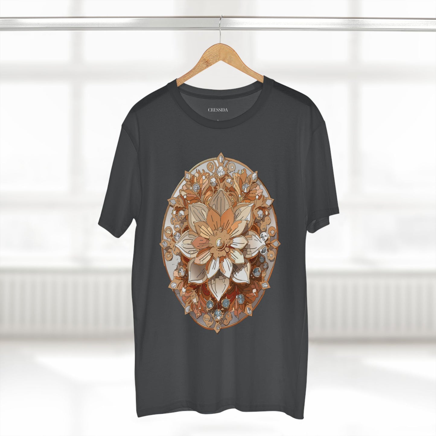 Floral Shirt, Shirt with Flower, Tee Shirt with Antique Flower