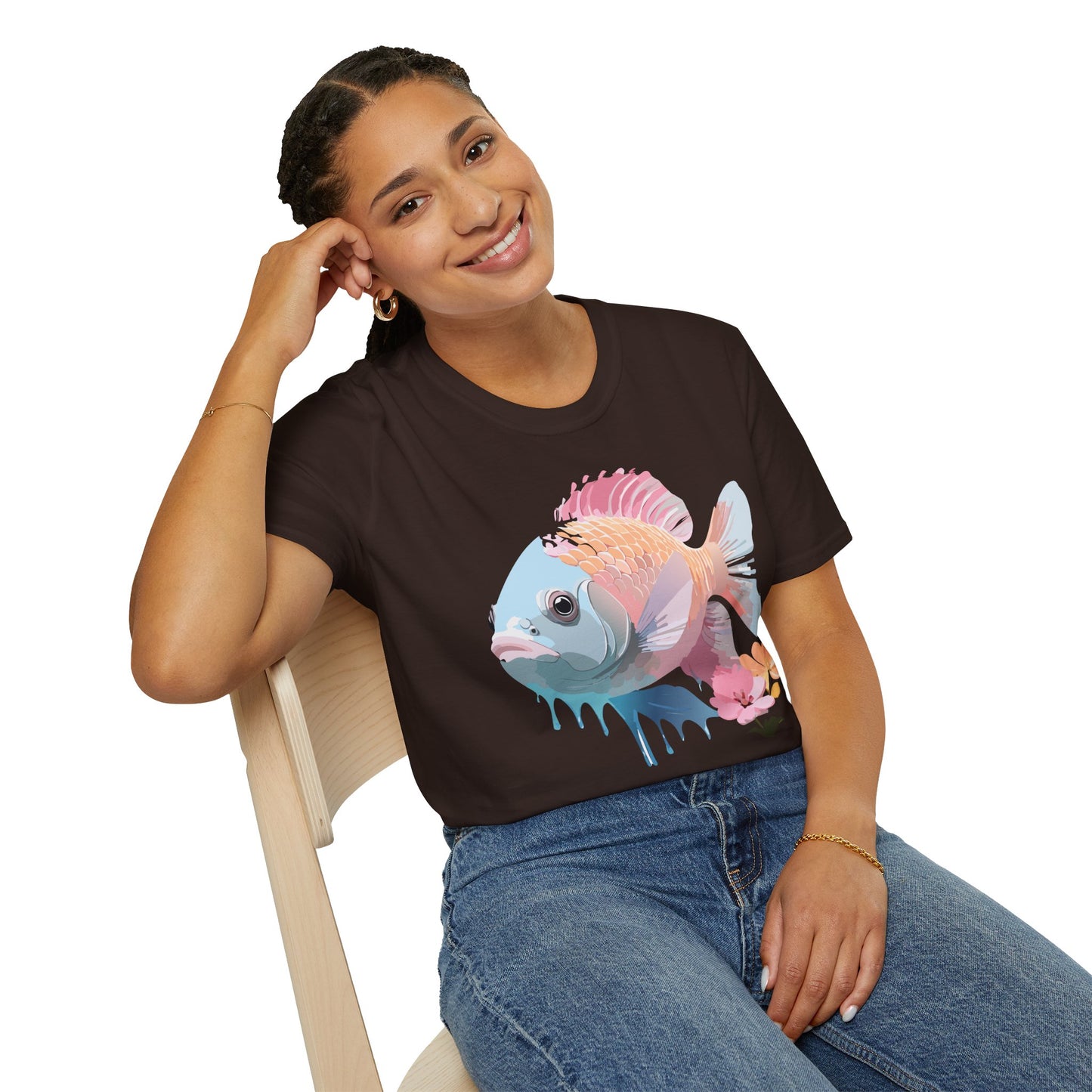 Copy of Fish Art Design Shirt, T Shirt with Fish, Graphic Shirt, Tee Shirt with Graphic Design, Shirt with Fish Graphic Art