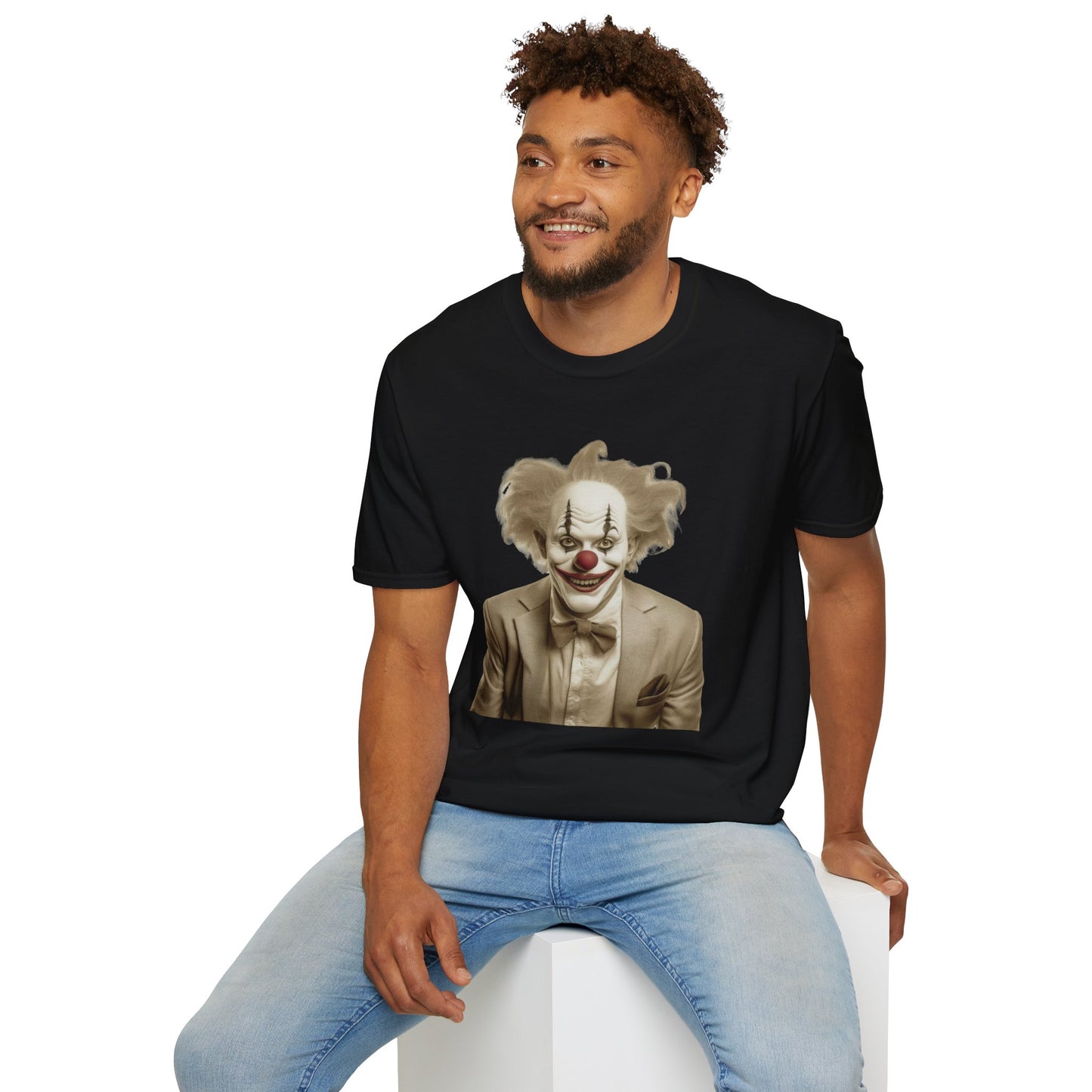 Clown Shirt, T Shirt with Clown, Funny Man Shirt, Tee Shirt with Funny Man, Circus Shirt, Shirt with Circus, Scary Man Shirt, Shirt with Scary Man