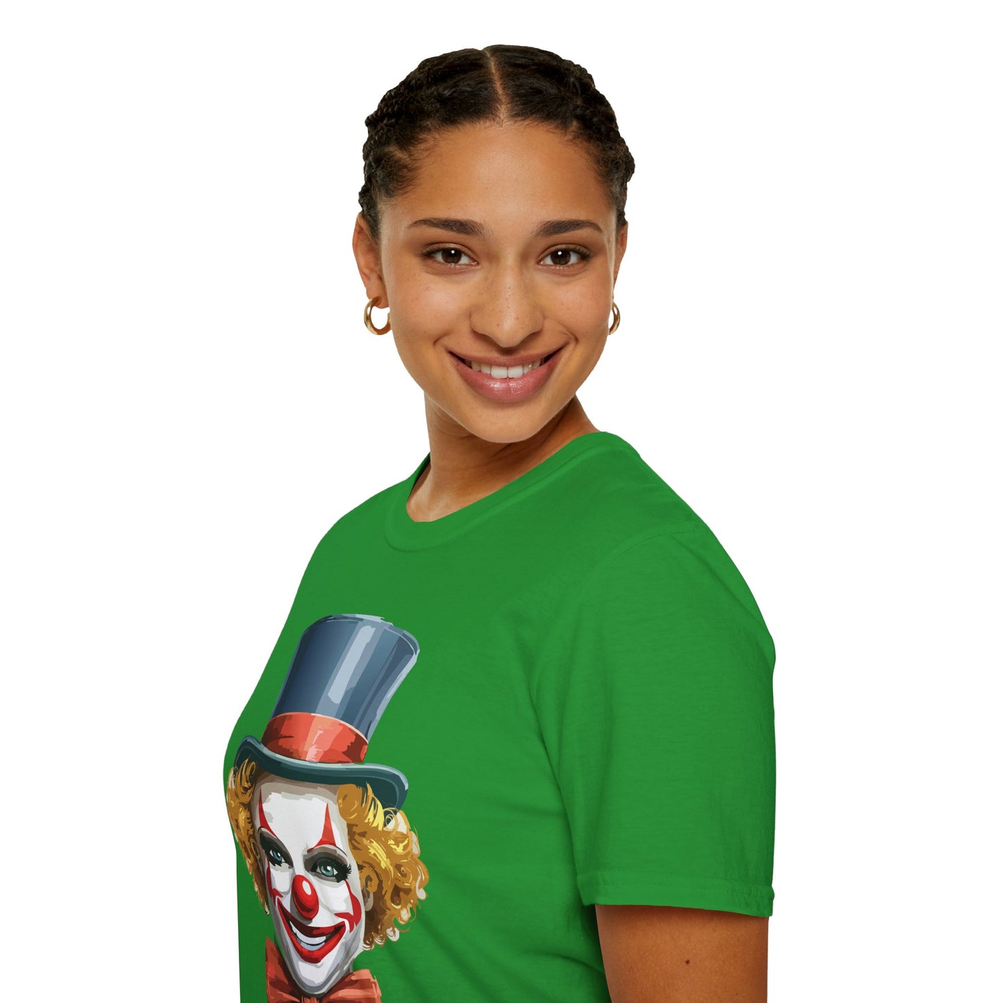 Clown Shirt, T Shirt with Clown, Funny Man Shirt, Tee Shirt with Funny Man, Circus Shirt, Shirt with Circus, Scary Man Shirt, Shirt with Scary Man
