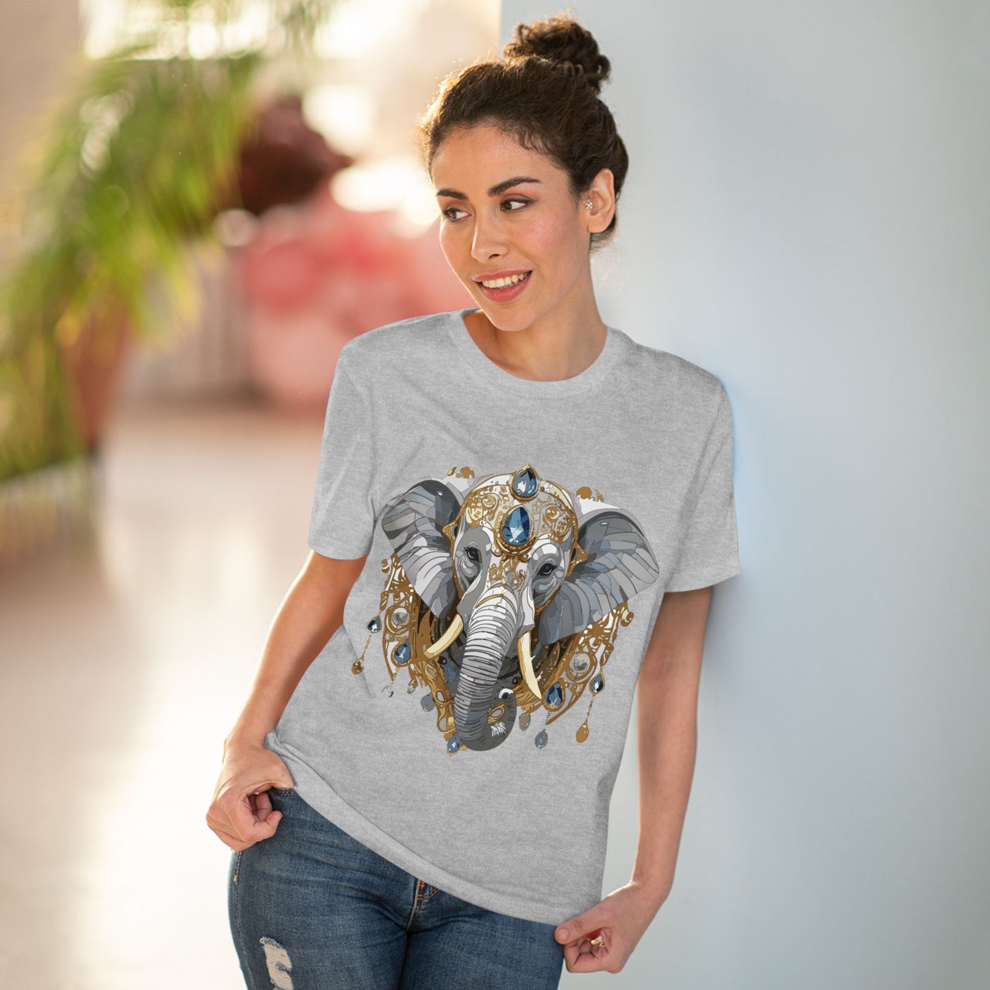 Organic T-shirt with Animals - Elephant